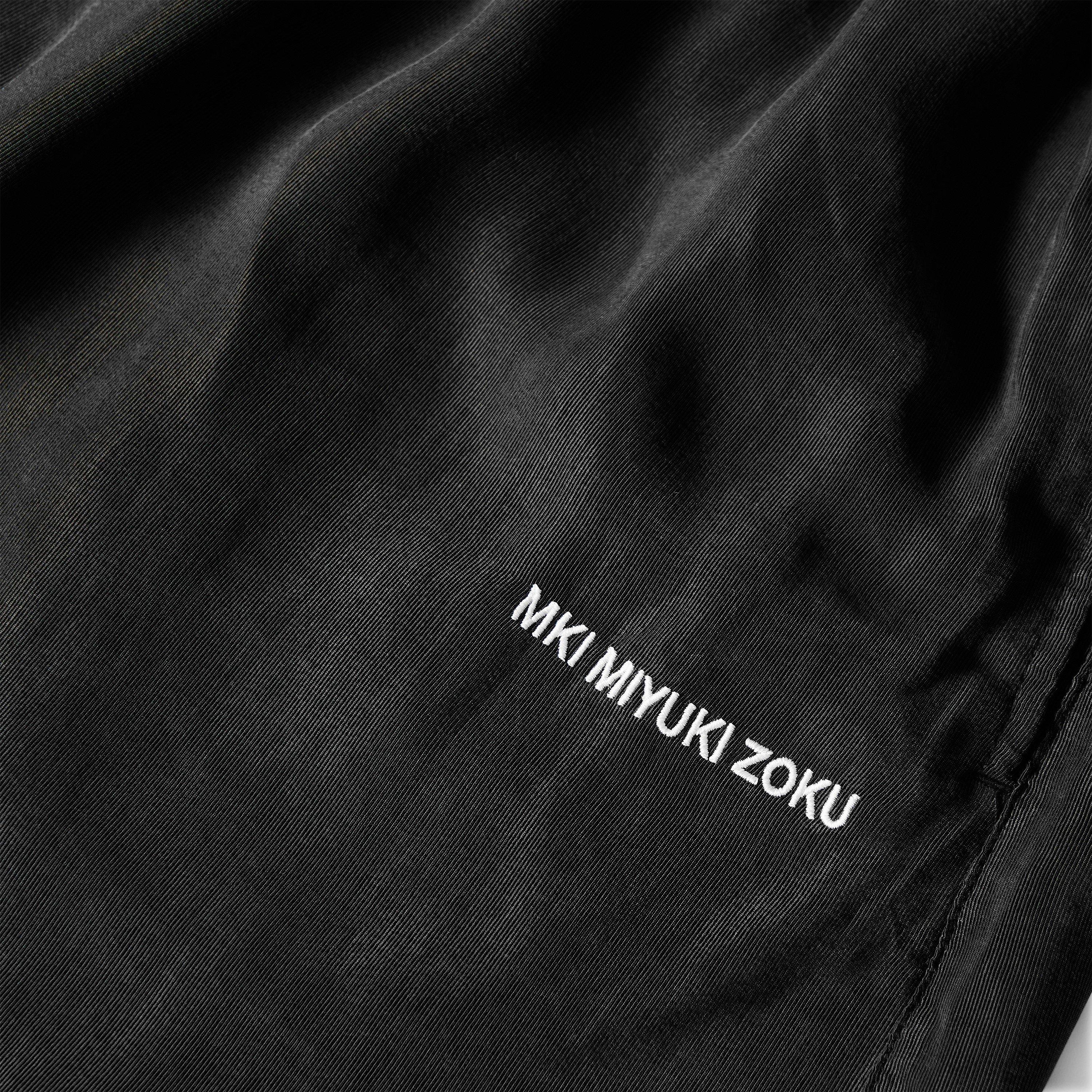 Black - MKI MIYUKI ZOKU - Men's Cupro Woven Tracksuit Shorts - 3