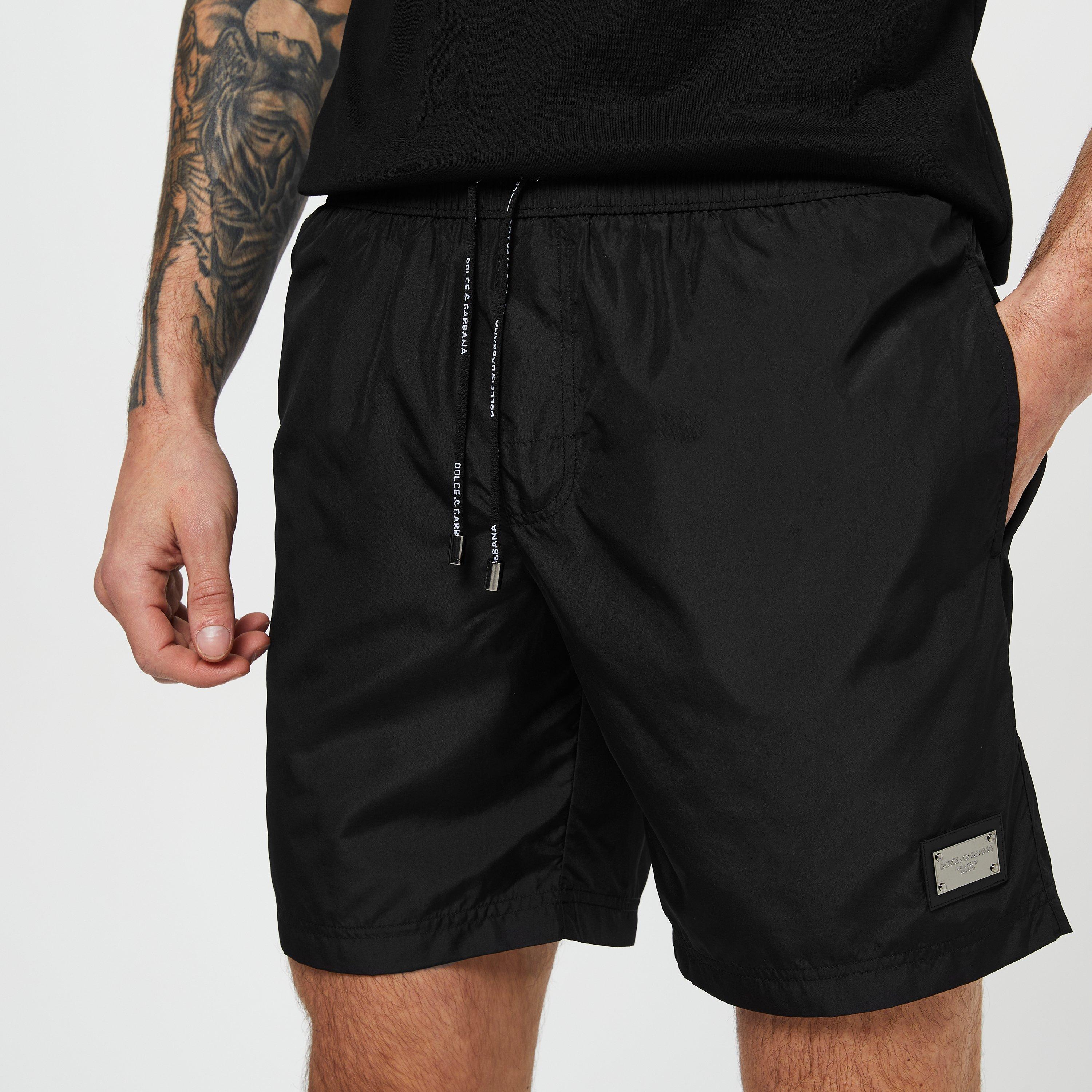 Black - Dolce and Gabbana - Plate Swim Shorts - 4