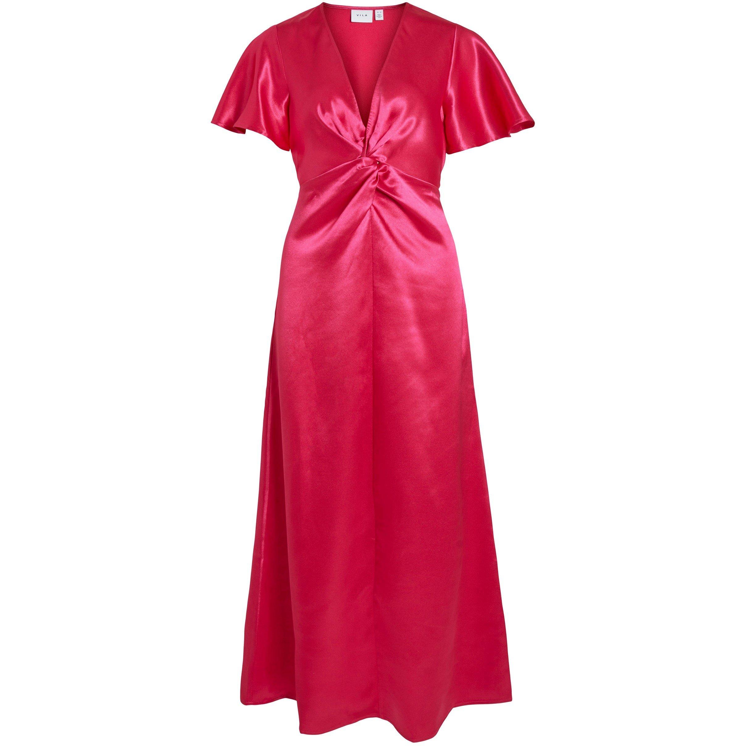 Vila Women's Visittas V-Neck Tea Dress - Pink Yarrow - 6 (34)