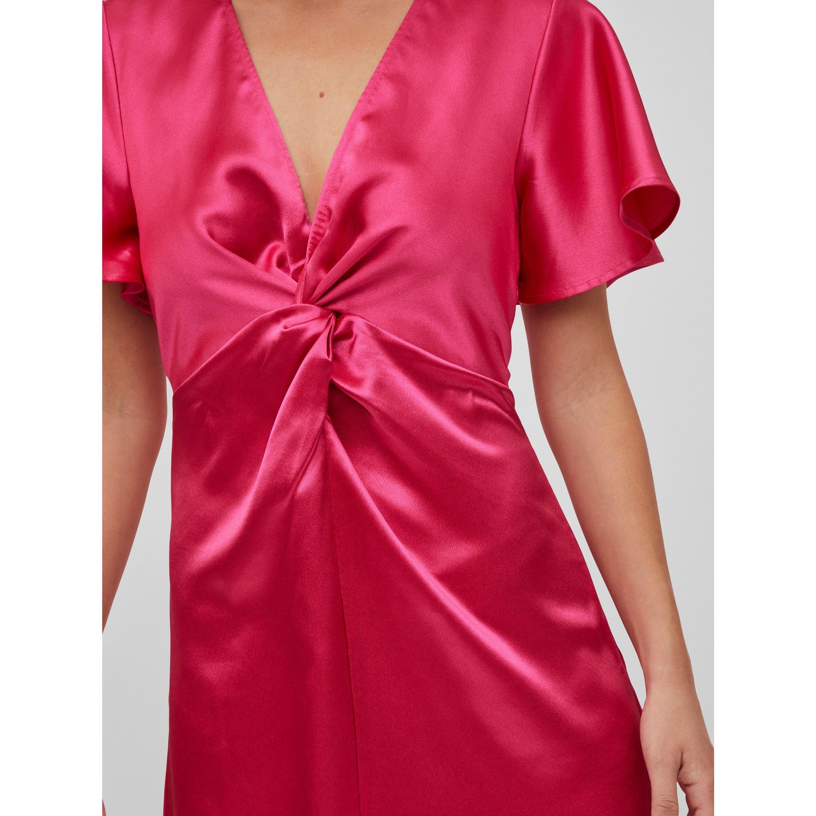 Pinkes Schafgarbe - Vila - Women's Visittas V-Neck Tea Dress - 5