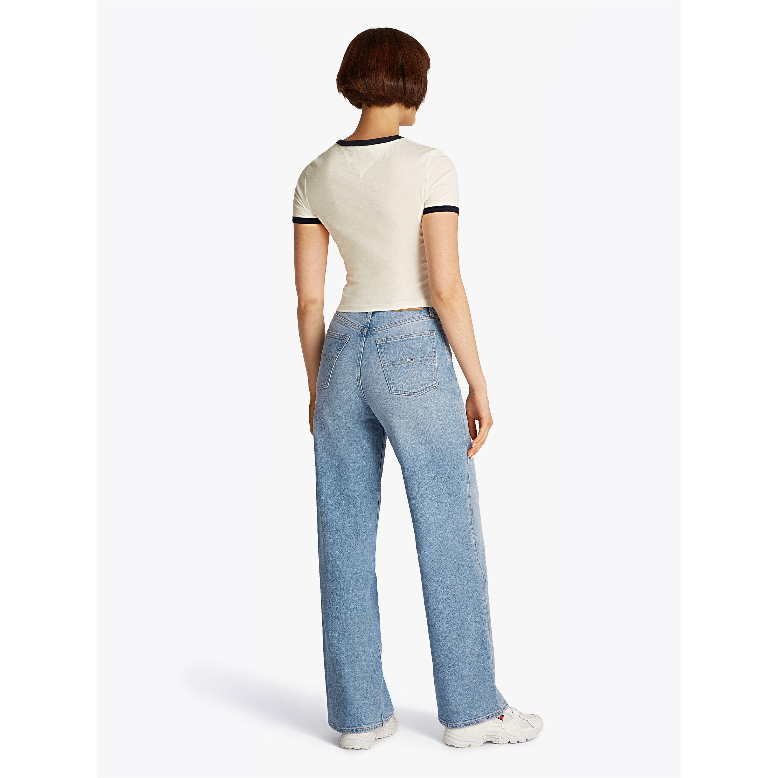 Lichtblauwe denim - Tommy Jeans - Women's Claire High-Rise Wide Leg Jeans - 4