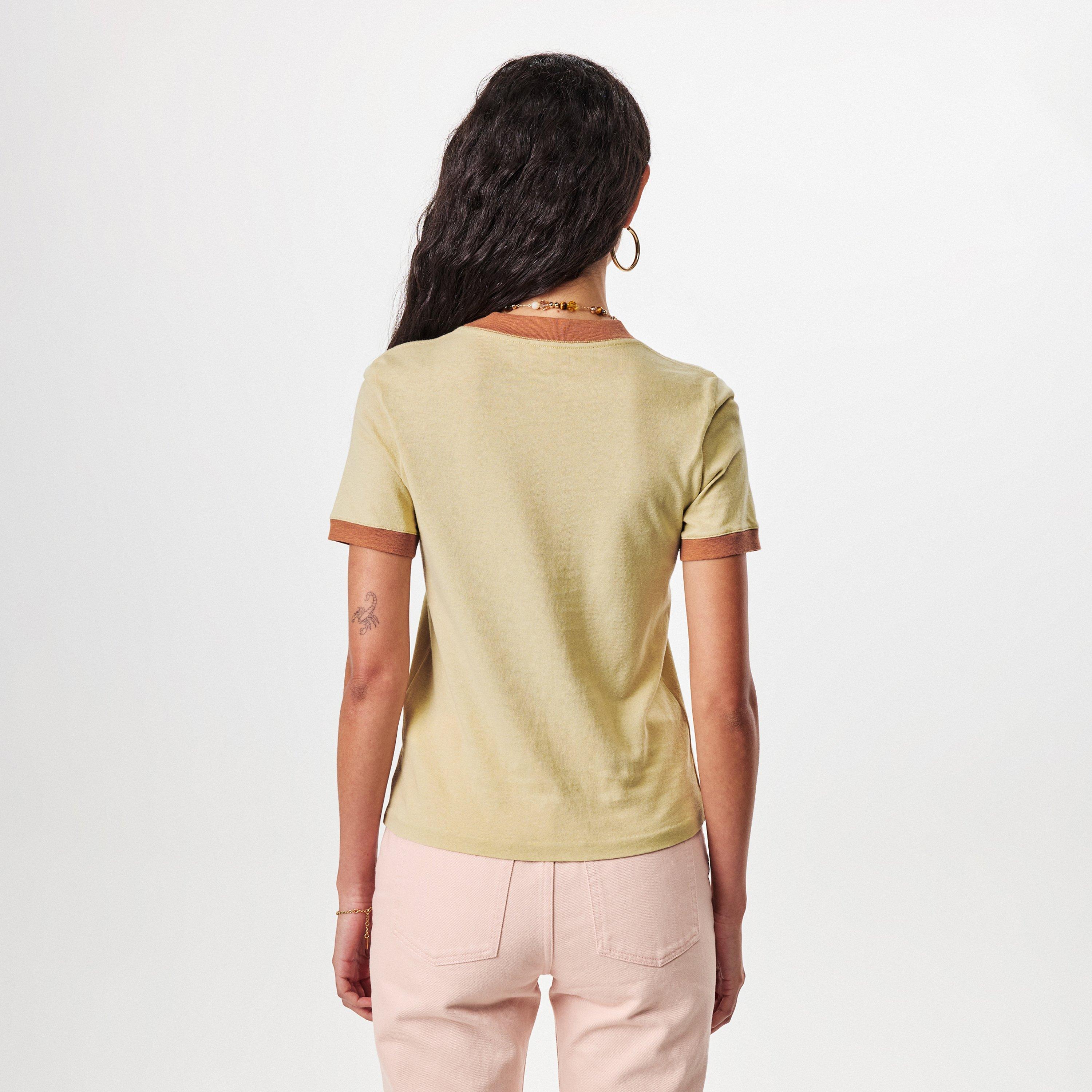 Blossom Beige - Chloe - Crew Neck Logo T-Shirt - 4