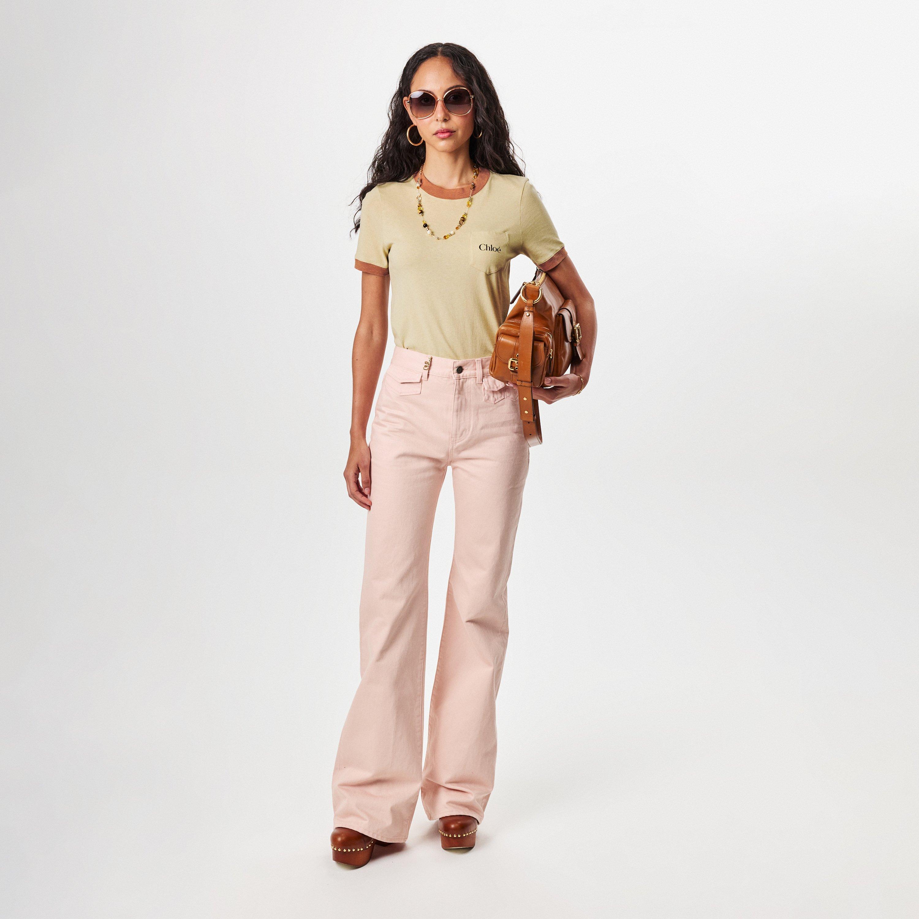 Blossom Beige - Chloe - Crew Neck Logo T-Shirt - 6