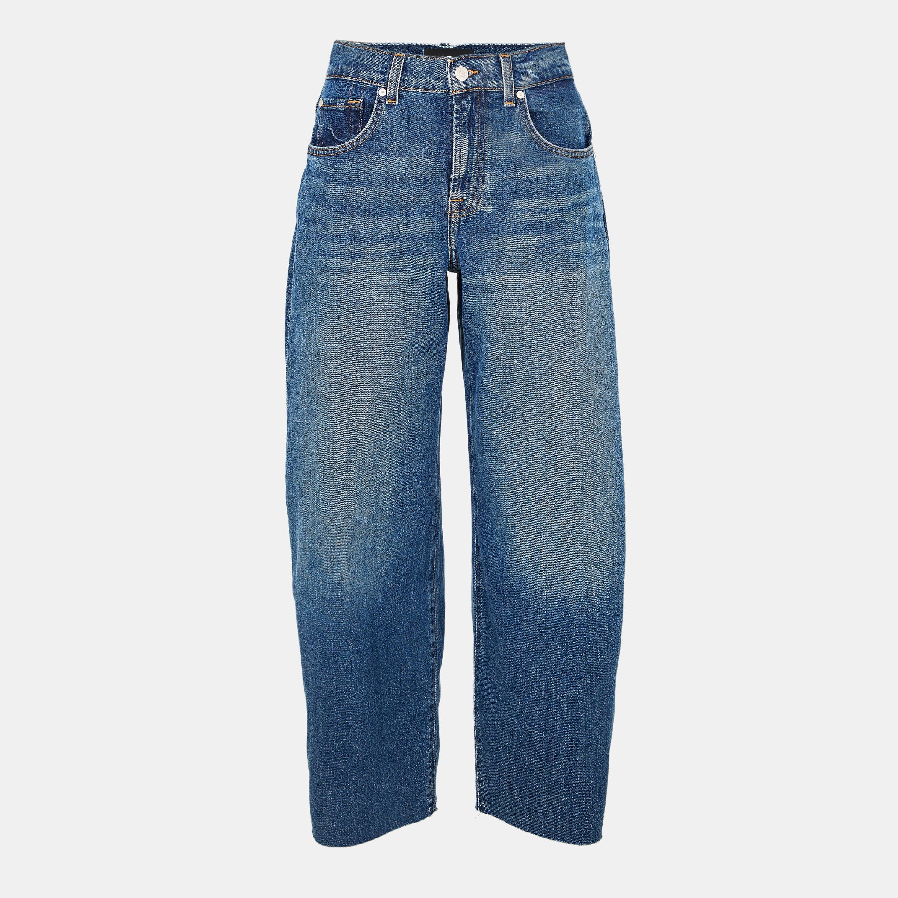 Dark Blue - 7 For All Mankind - Women's Bonnie Wide Leg Jeans - 1