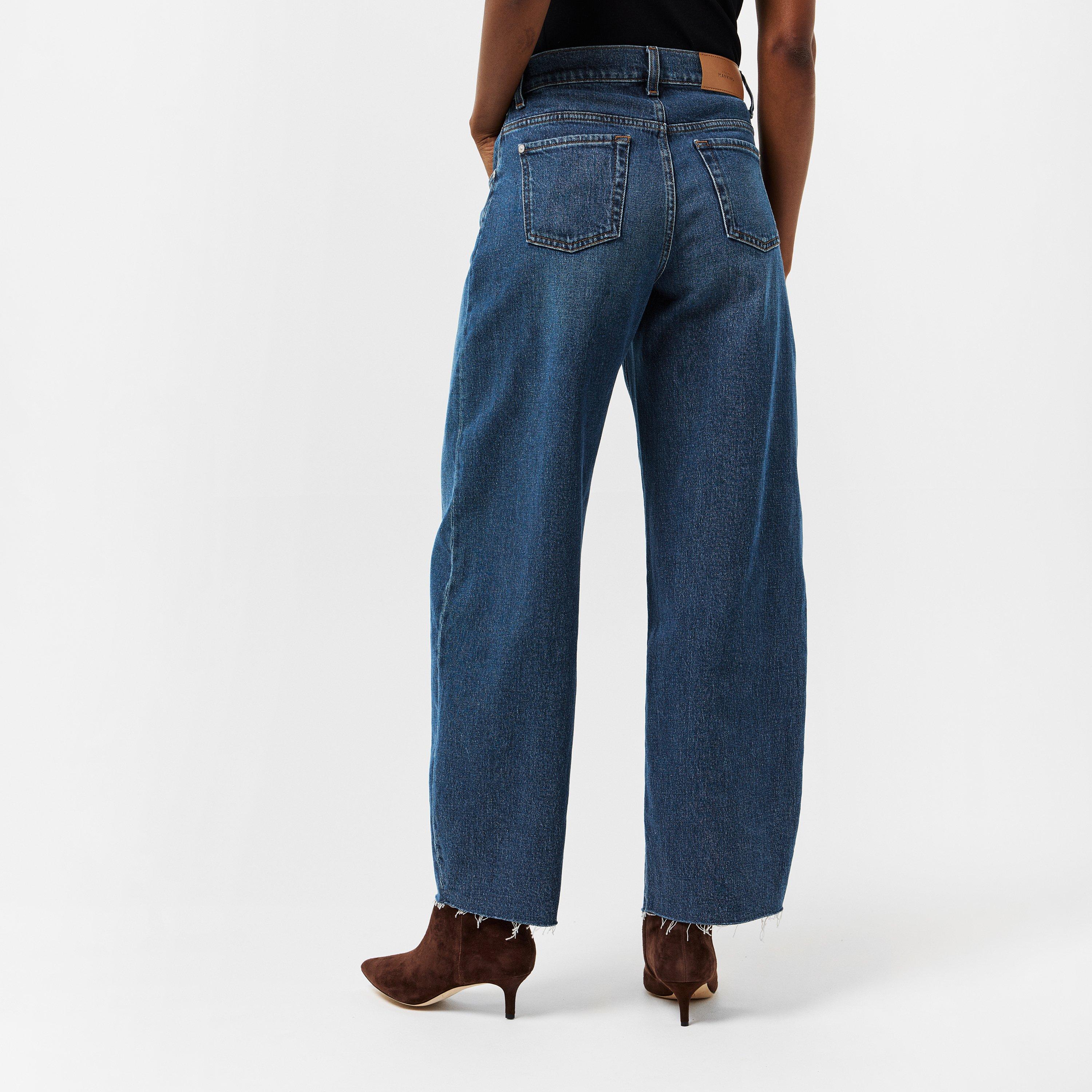 Dark Blue - 7 For All Mankind - Women's Bonnie Wide Leg Jeans - 4