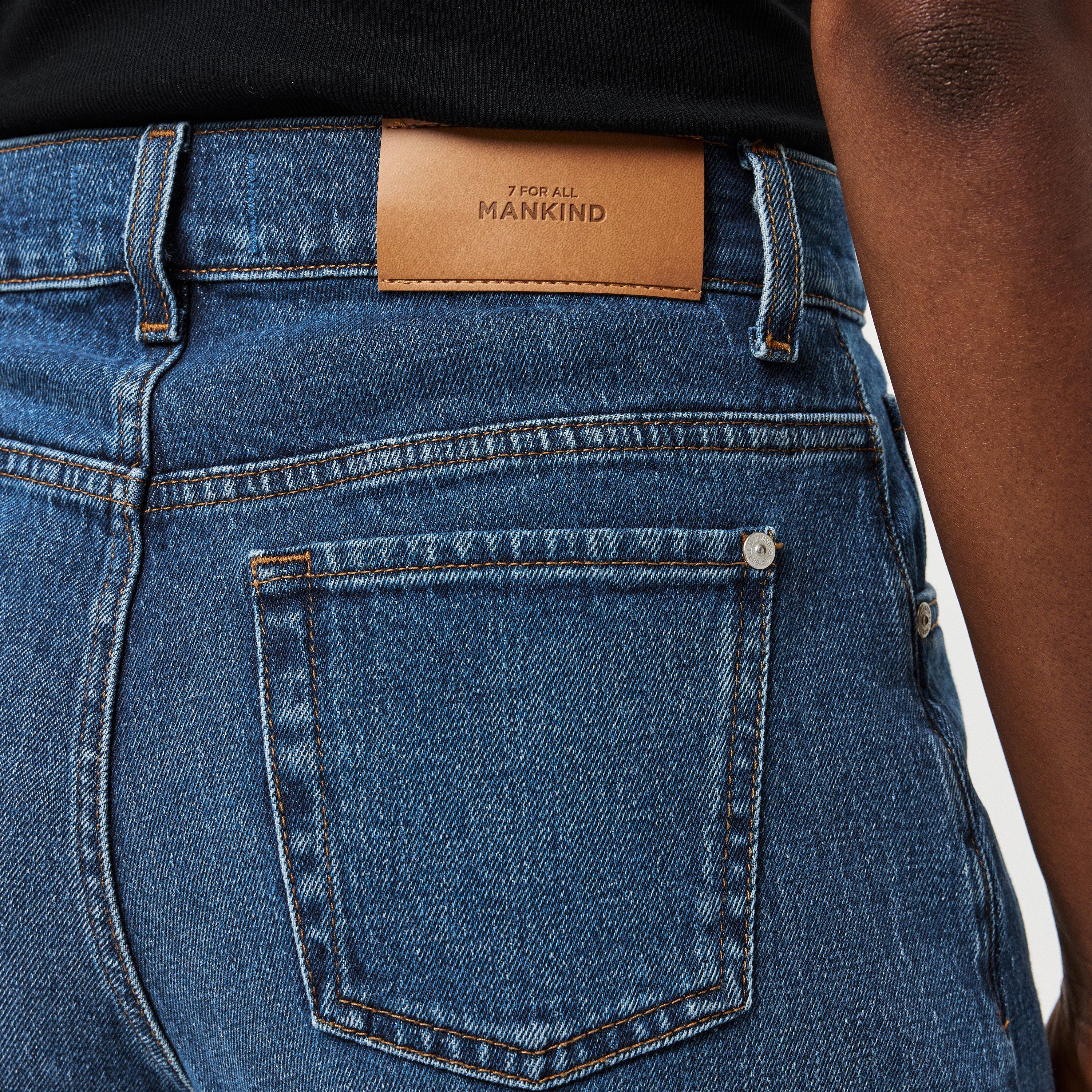 Dark Blue - 7 For All Mankind - Women's Bonnie Wide Leg Jeans - 5