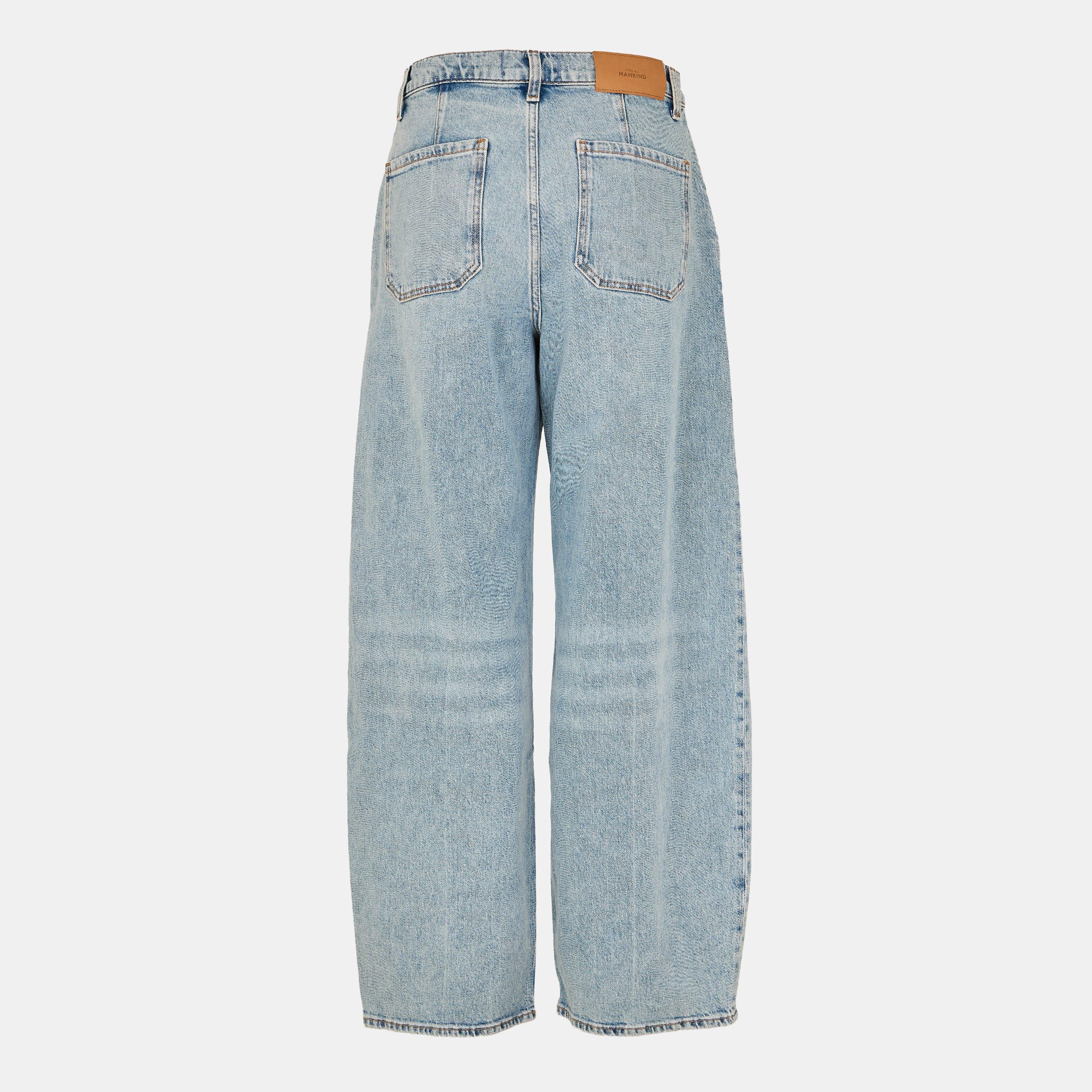 Light Blue - 7 For All Mankind - Women's Bonnie Wide Leg Jeans - 2
