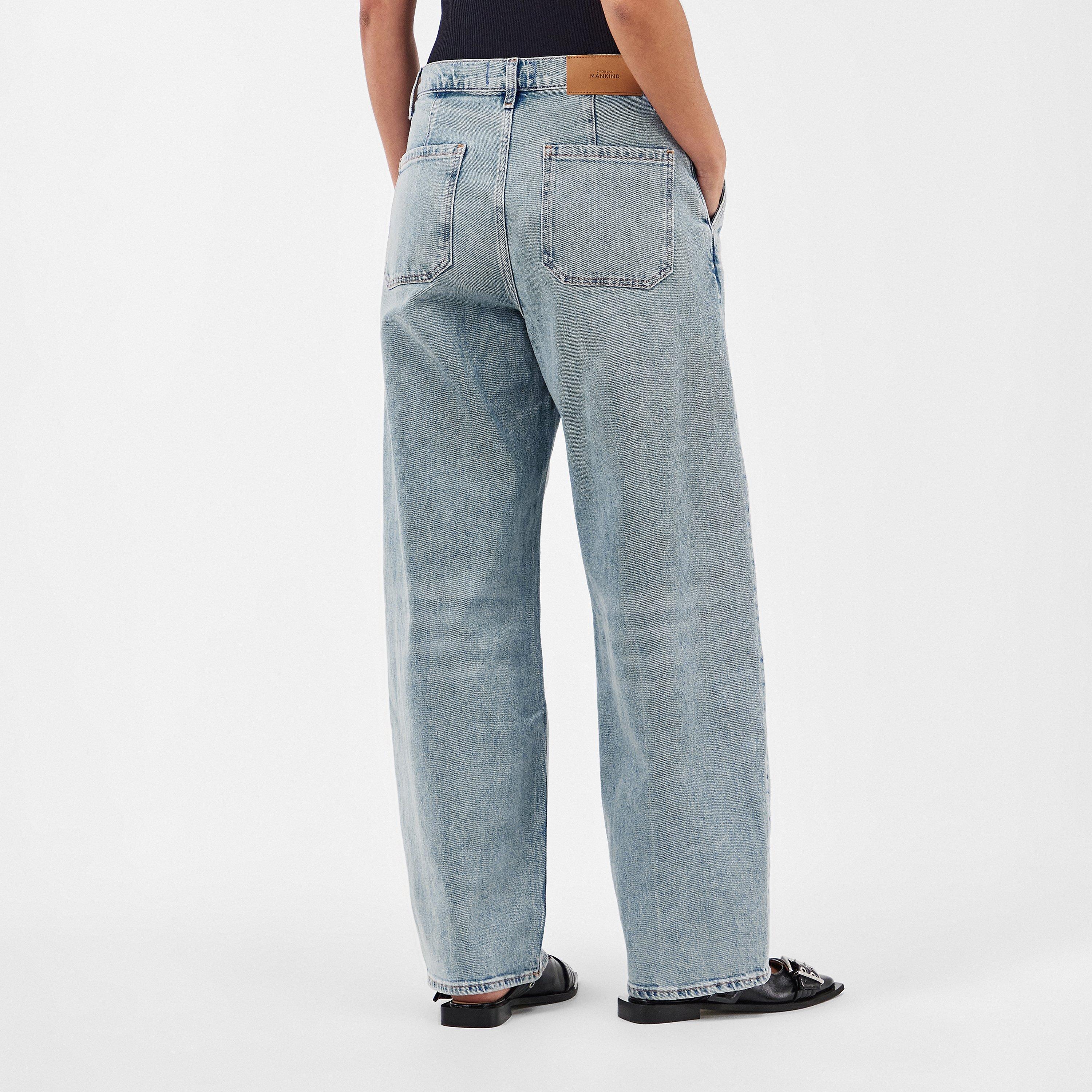 Light Blue - 7 For All Mankind - Women's Bonnie Wide Leg Jeans - 4