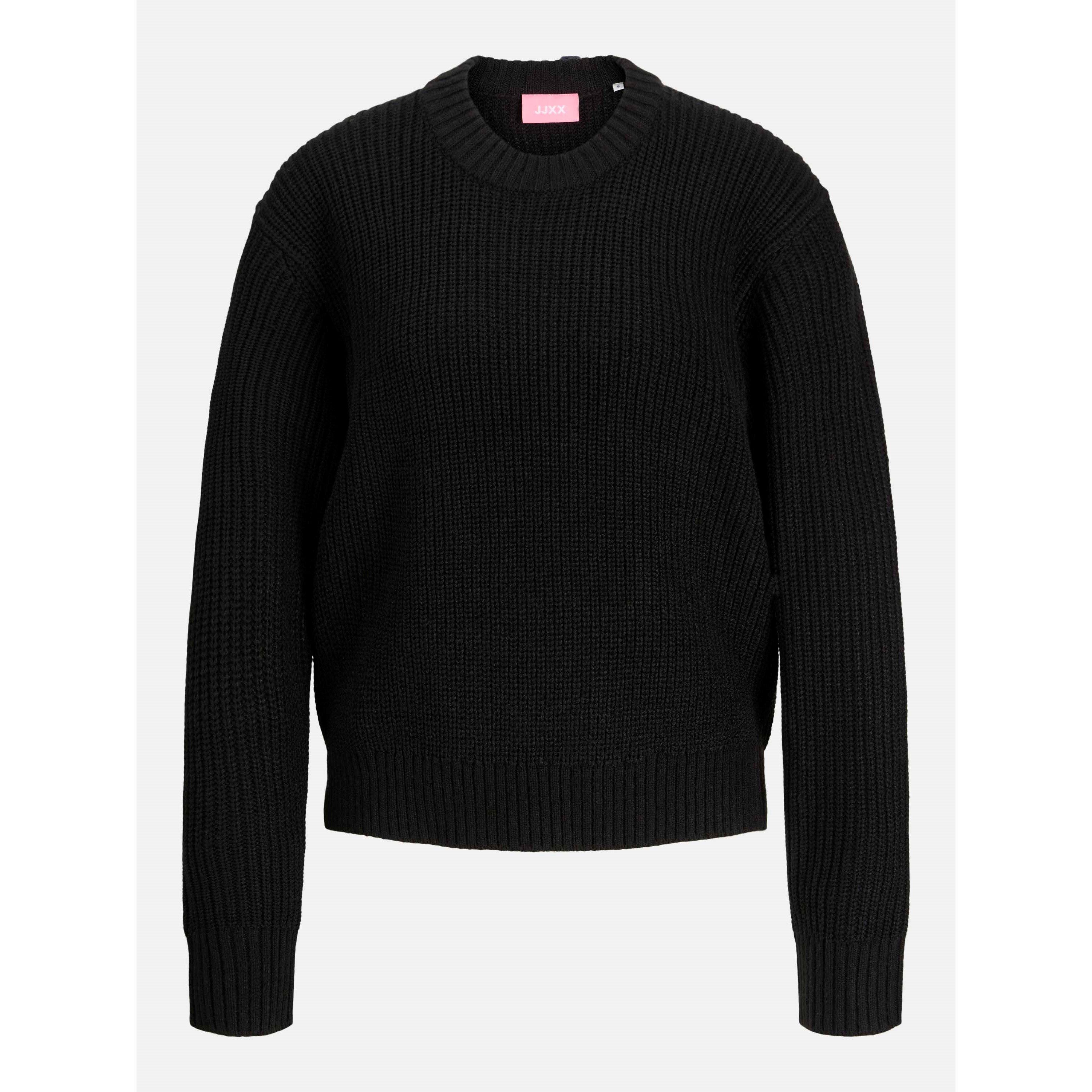 Jjxx Women's Global Knitted Crew Neck Jumper - Black - 12 (M)