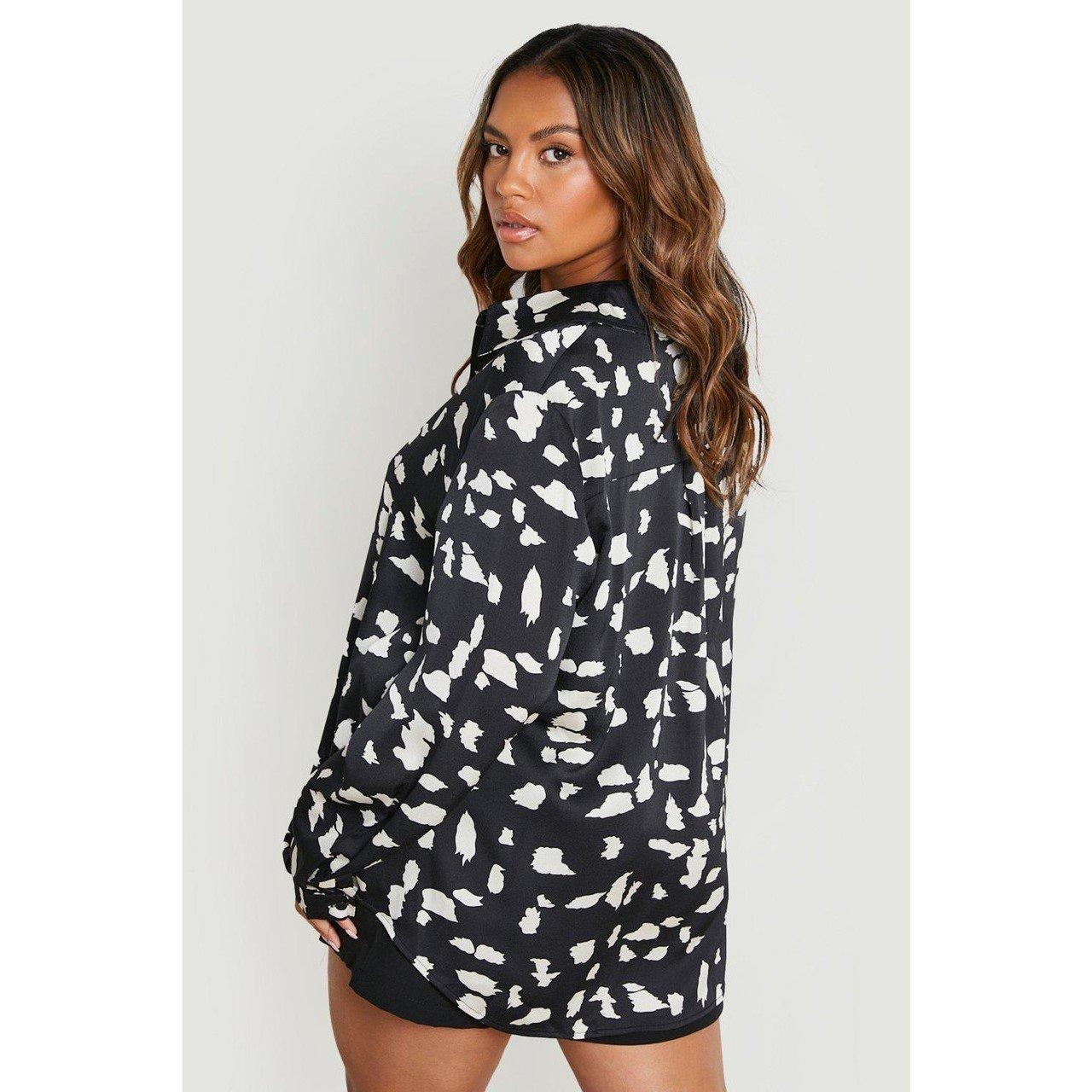 Negro - Influence - Long-Sleeve Satin Patterned Shirt - 2