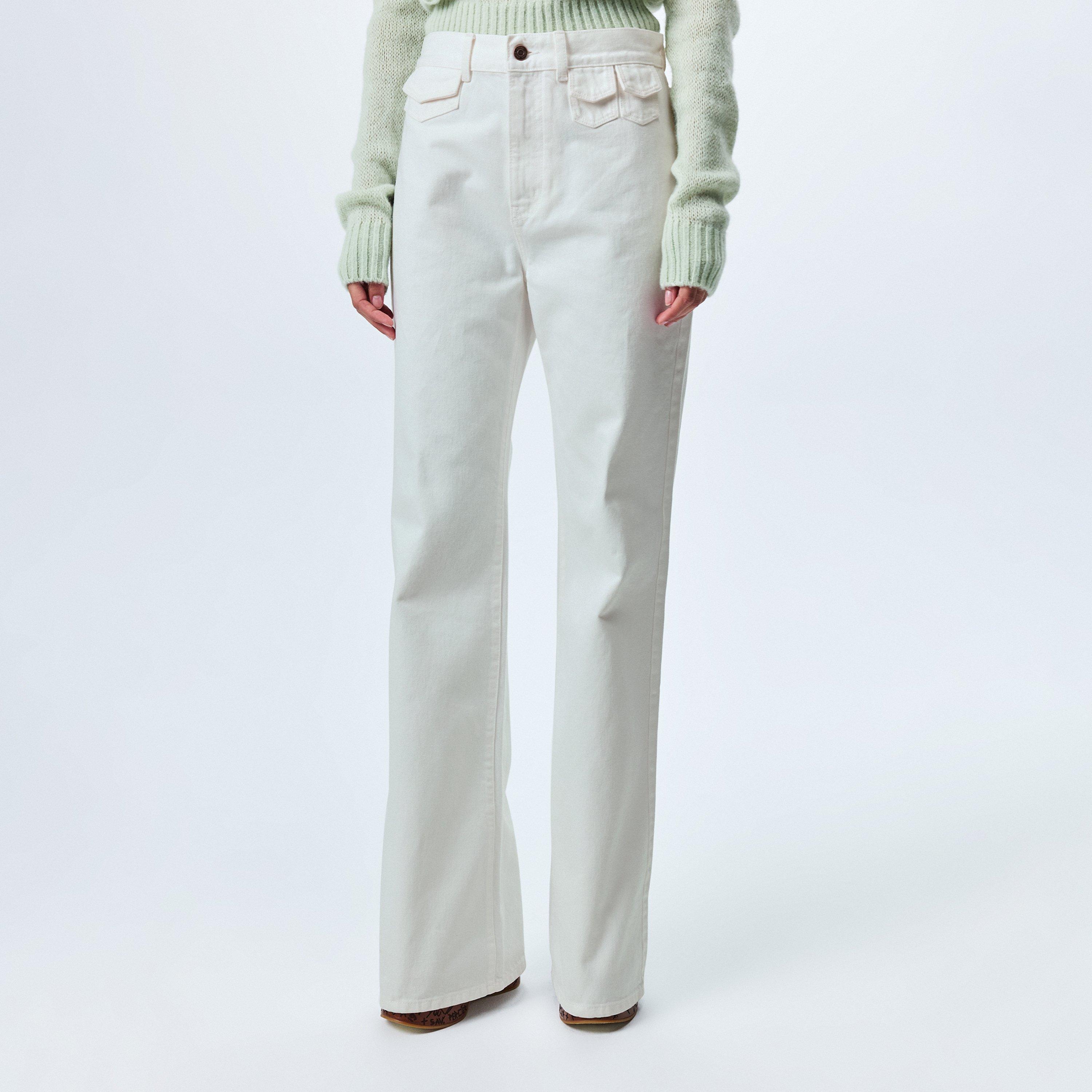 White - Chloe - Women's Flare Bootcut Jeans - 3