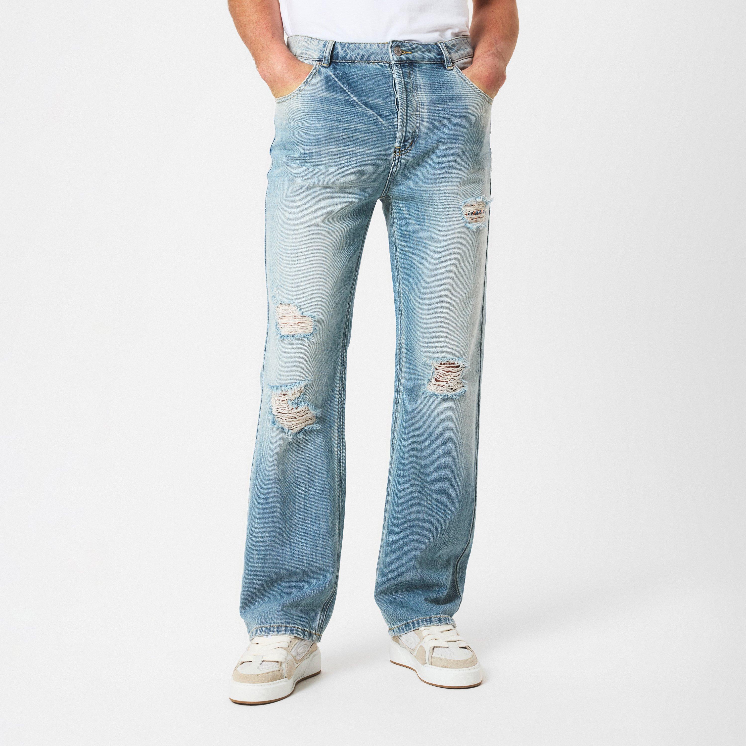 Blue - Cole Buxton - Men's Wide Fit Jeans - 3