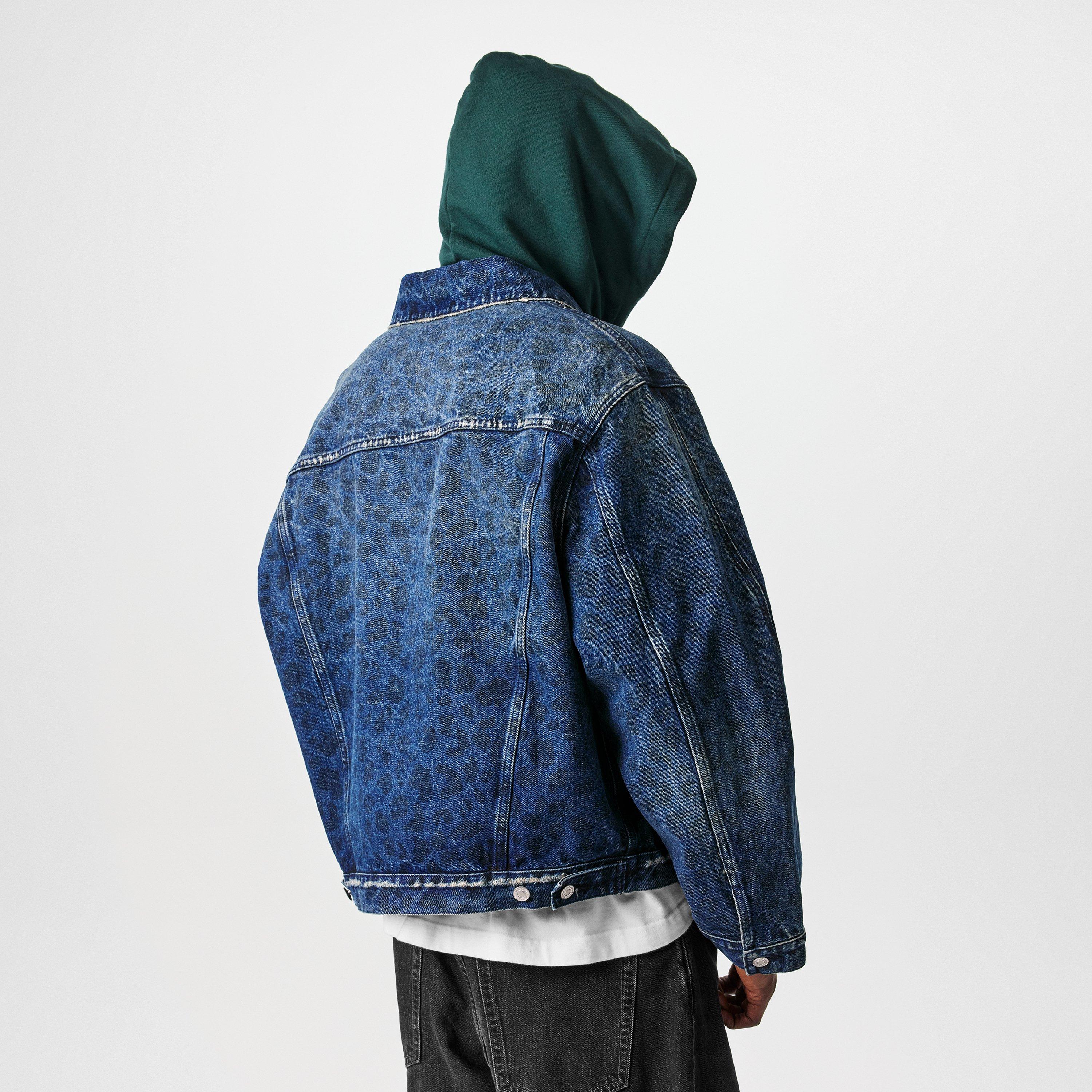 Blue - Cole Buxton - Men's Junior Print Denim Jacket - 4