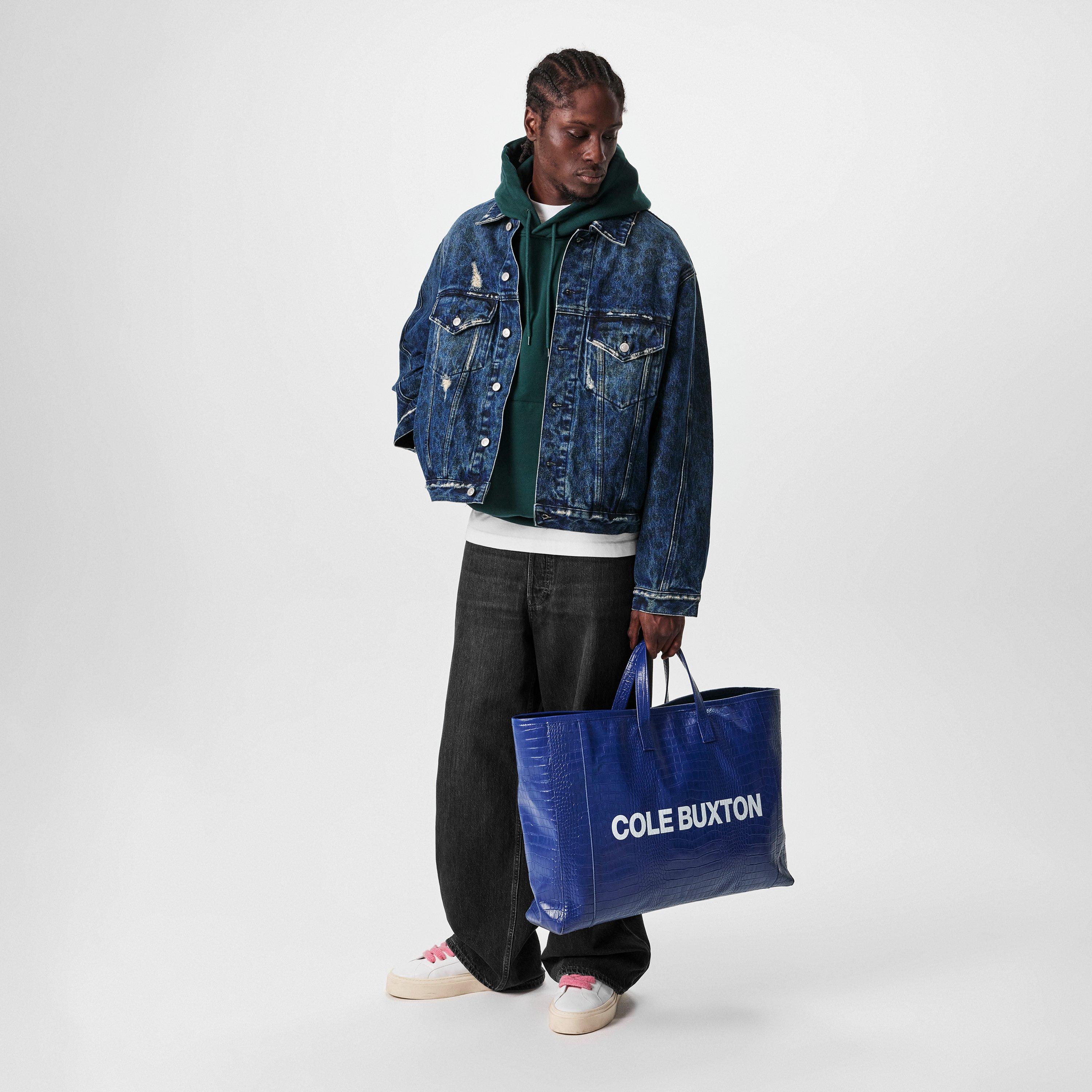 Blue - Cole Buxton - Men's Junior Print Denim Jacket - 6