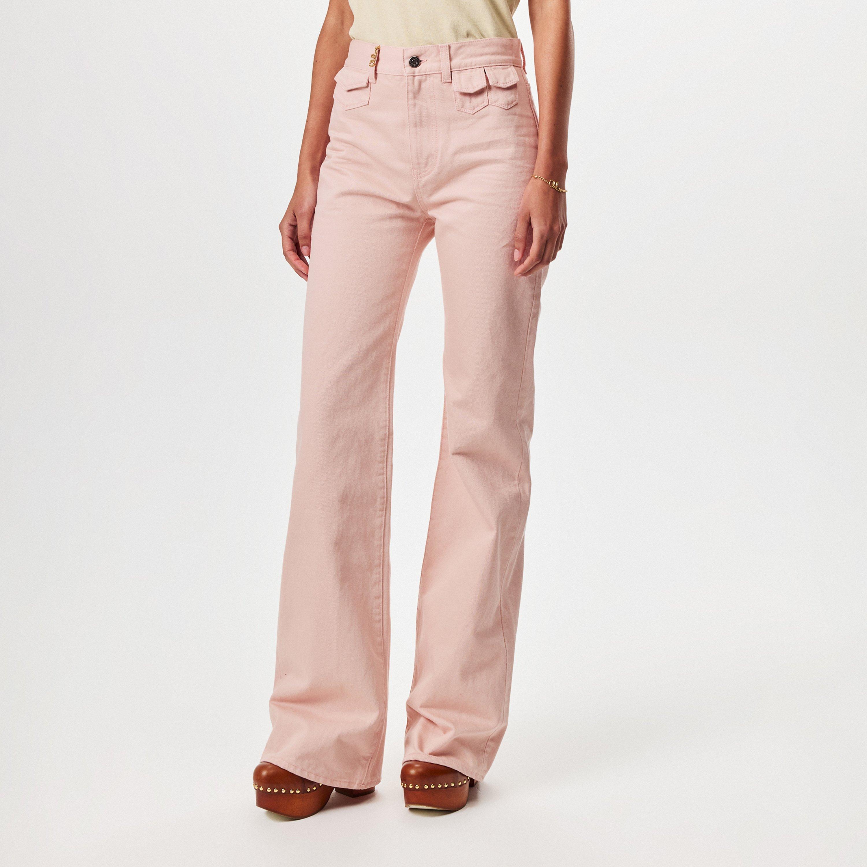 Airy Pink - Chloe - Women's Flared Bootcut Jeans - 3