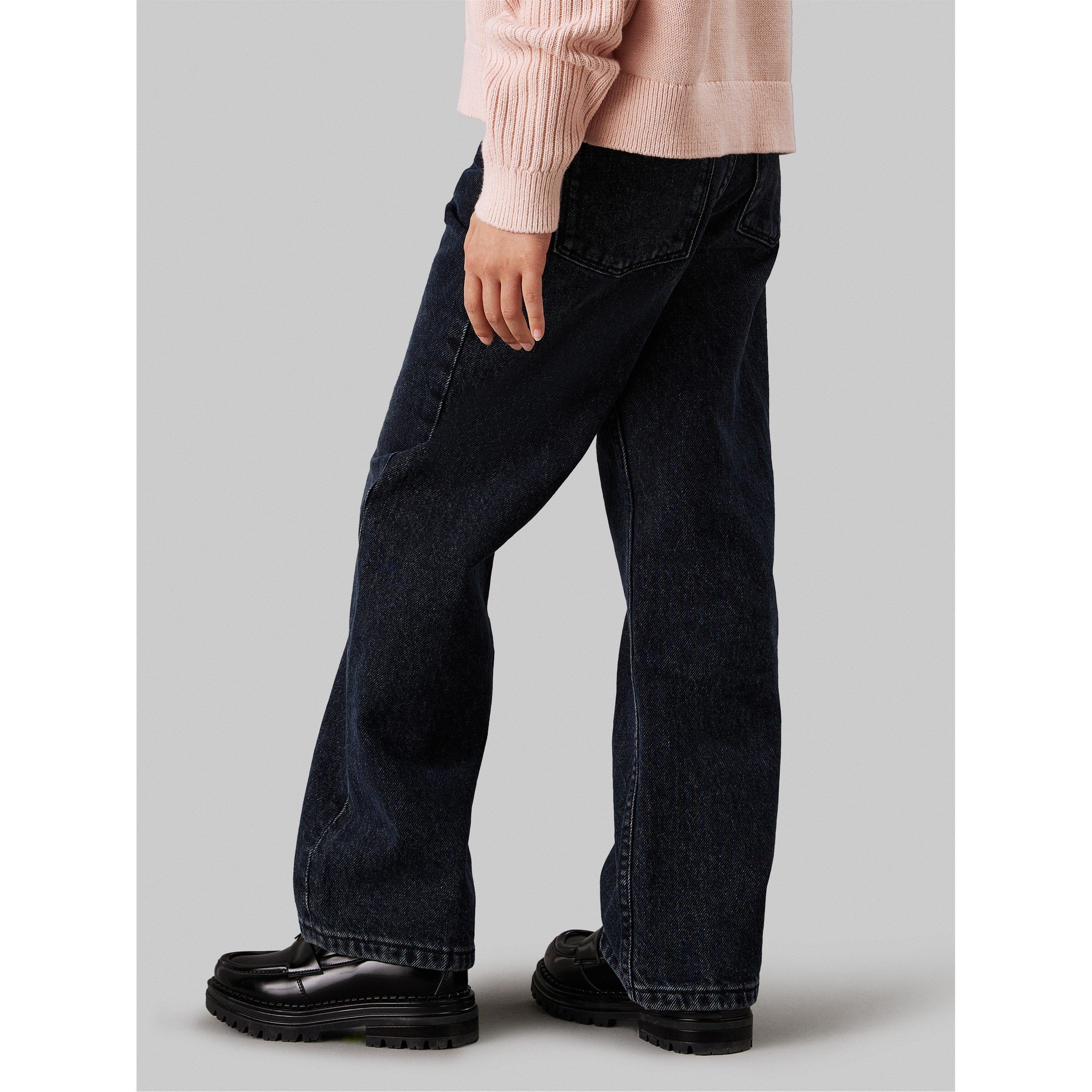 Blue Black 1BJ - Calvin Klein Jeans - Kids' Wide Leg Jeans - 3