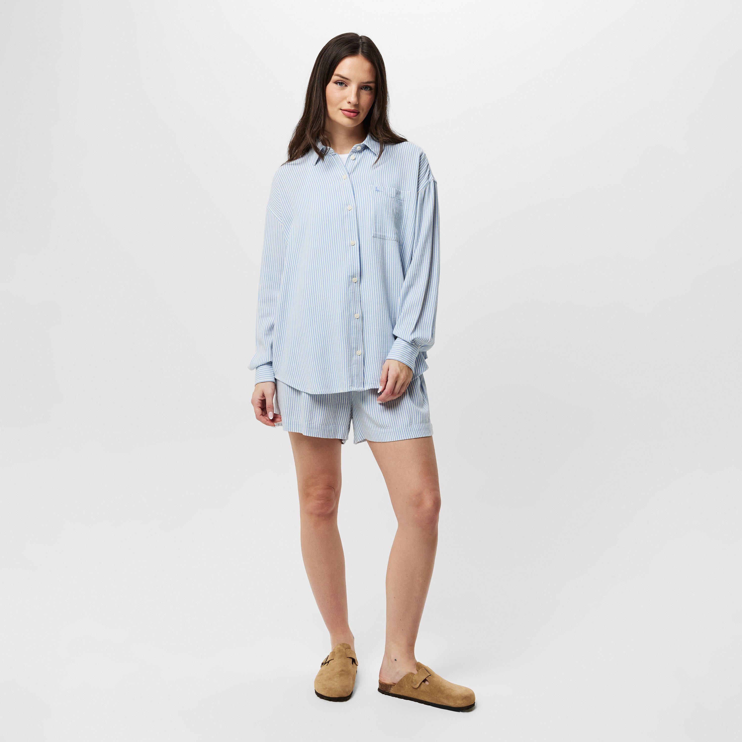 Blue Stripe - Jack Wills - Oversized Linen Shirt - 4