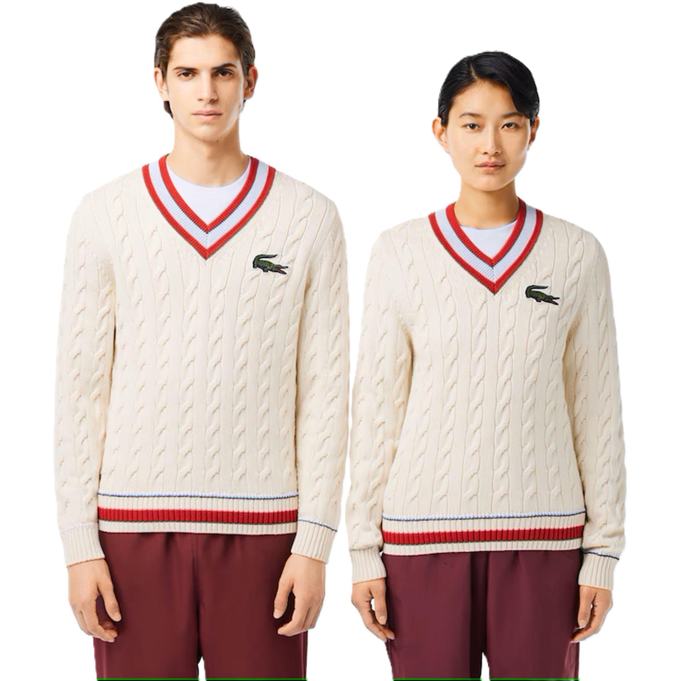 Lacoste Men's Lapland Cable Knitted Crew Neck Jumper - XS