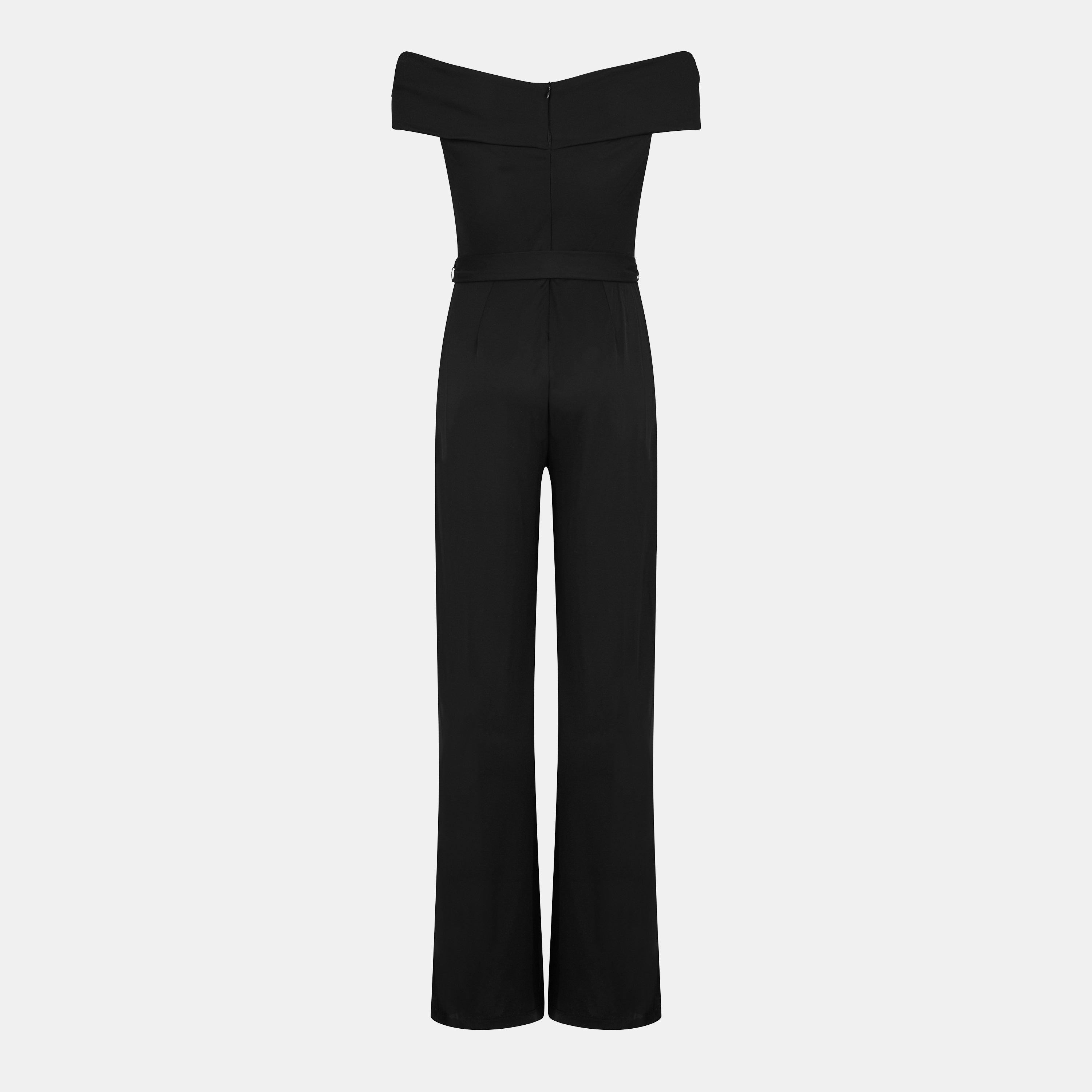 Black - Lauren by Ralph Lauren - Women's Real Leather Jumpsuit - 2