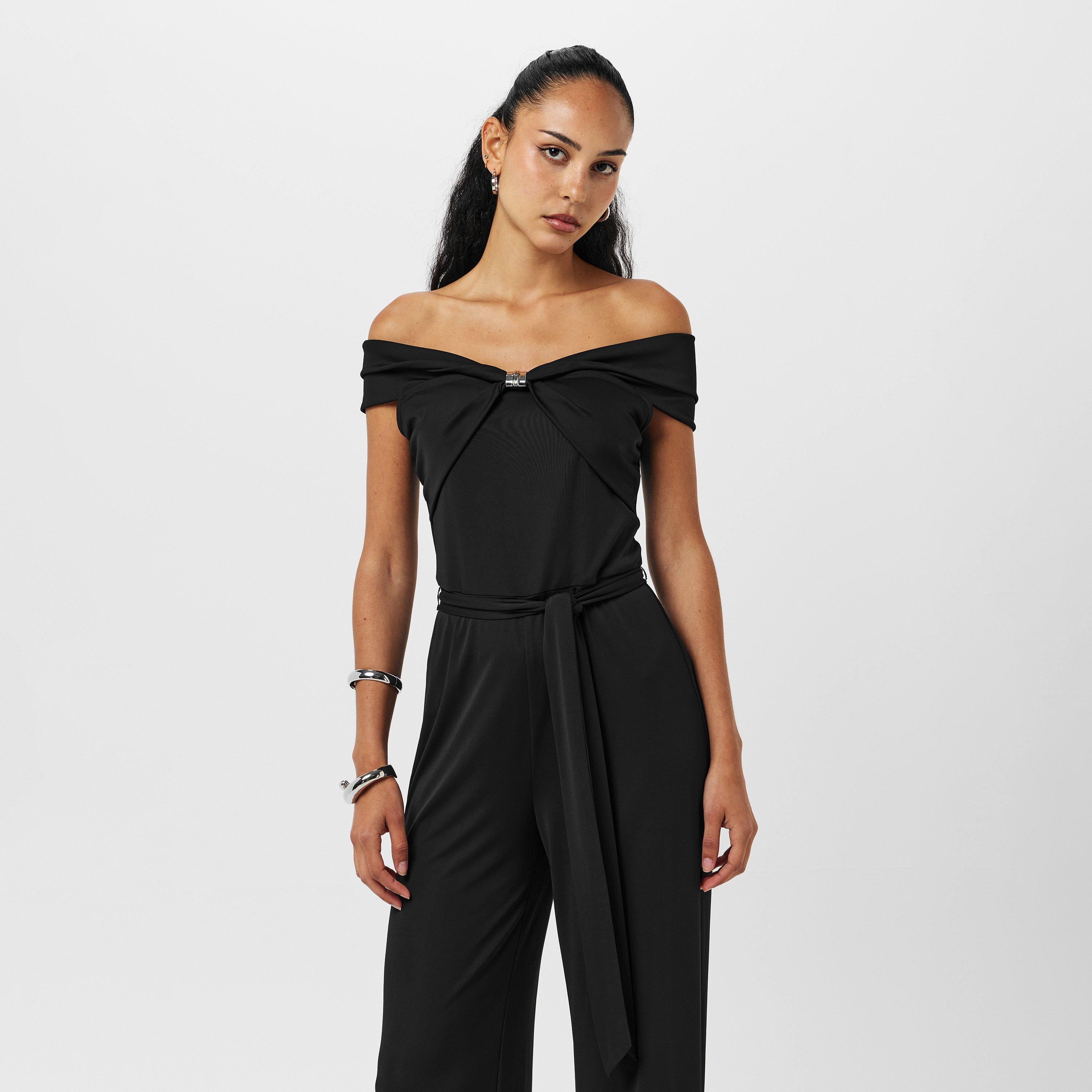 Black - Lauren by Ralph Lauren - Women's Real Leather Jumpsuit - 3