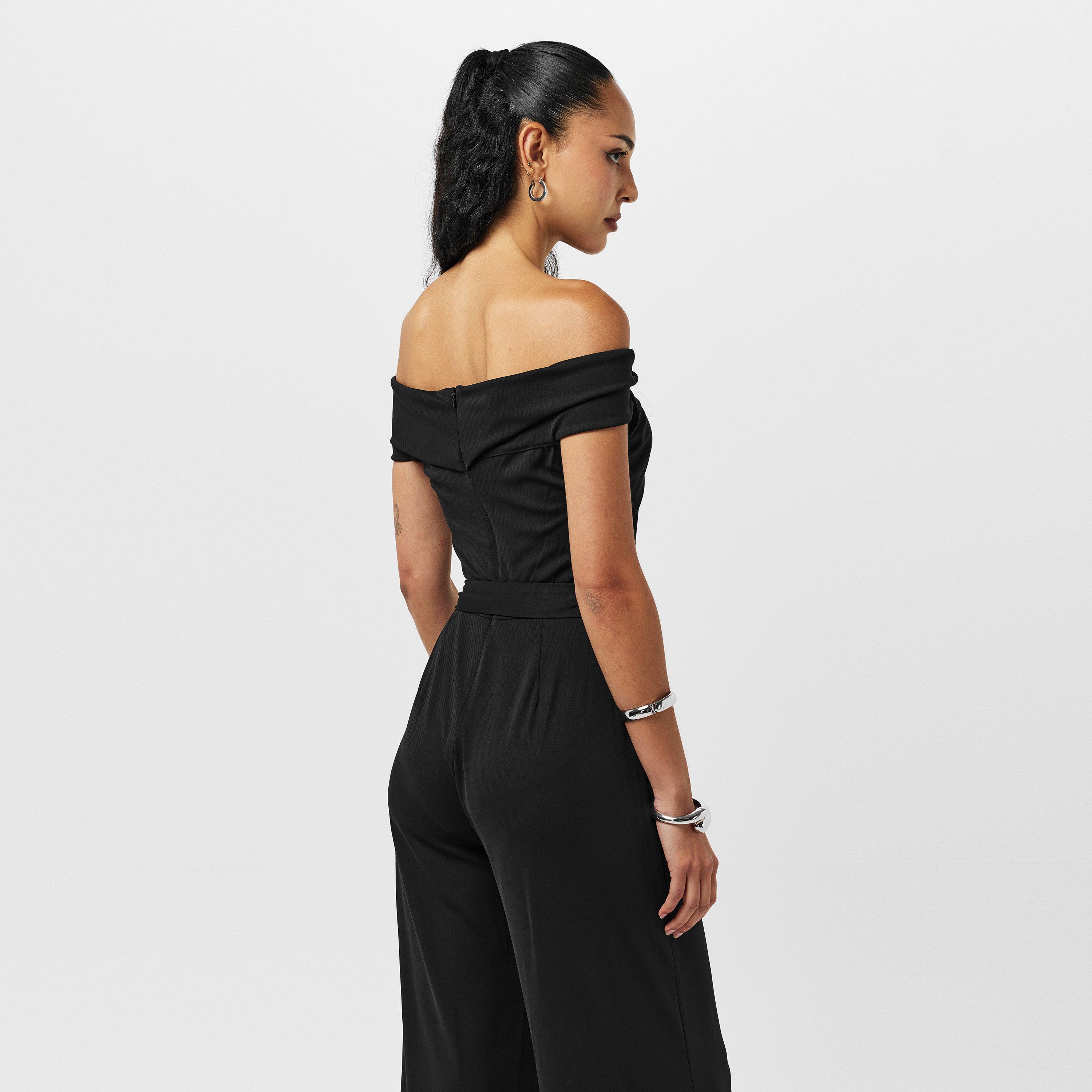 Black - Lauren by Ralph Lauren - Women's Real Leather Jumpsuit - 4