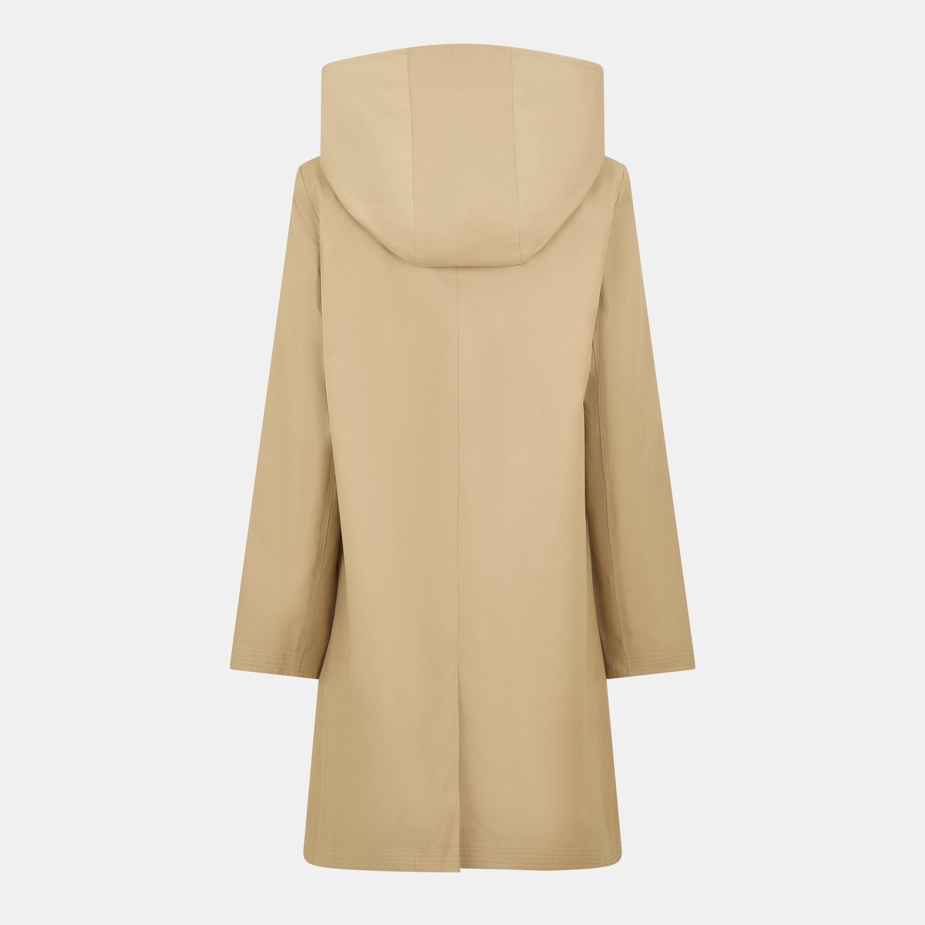 Birch Tan - Lauren by Ralph Lauren - Women's Genuine Leather Structured Trench Coat - 2