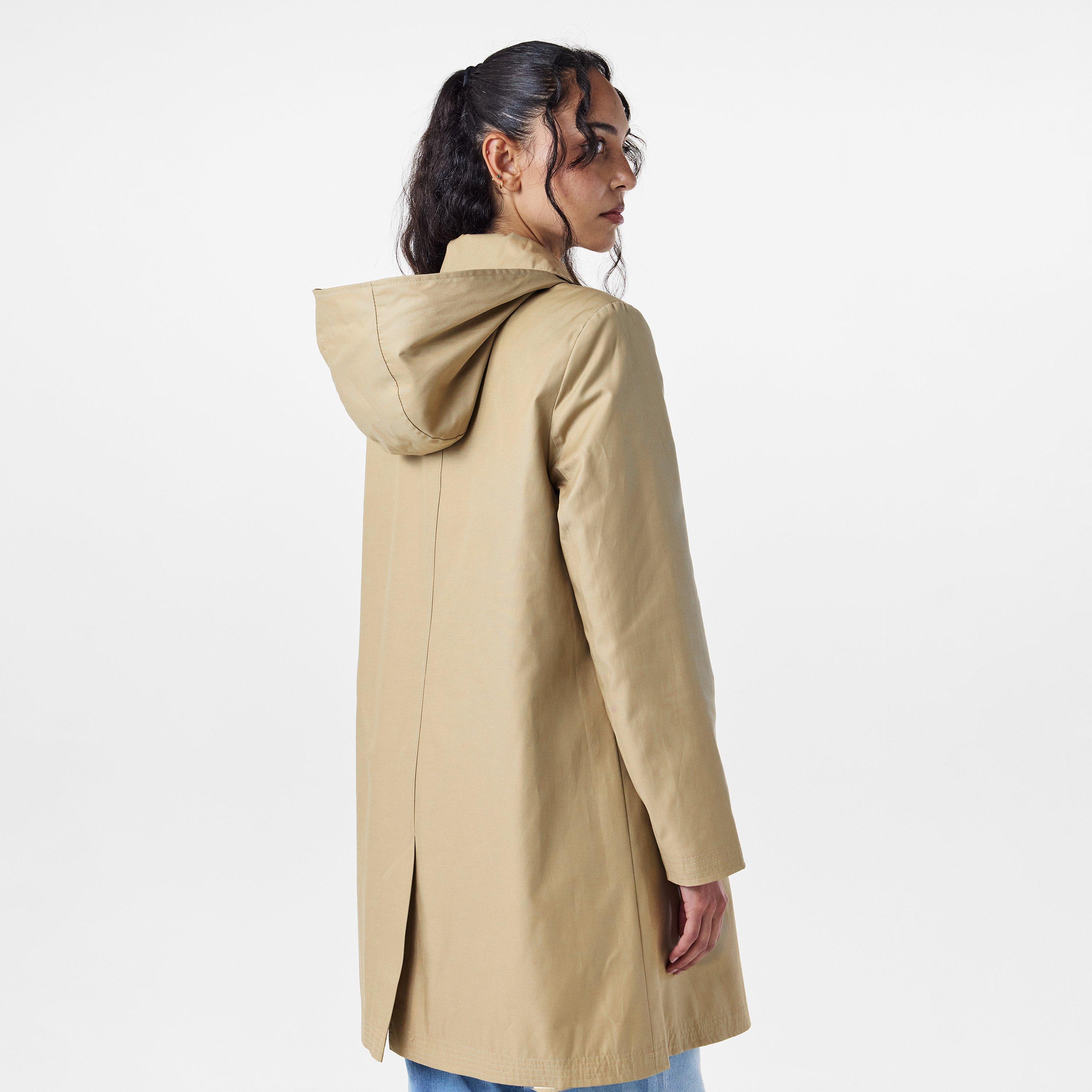 Birch Tan - Lauren by Ralph Lauren - Women's Genuine Leather Structured Trench Coat - 4