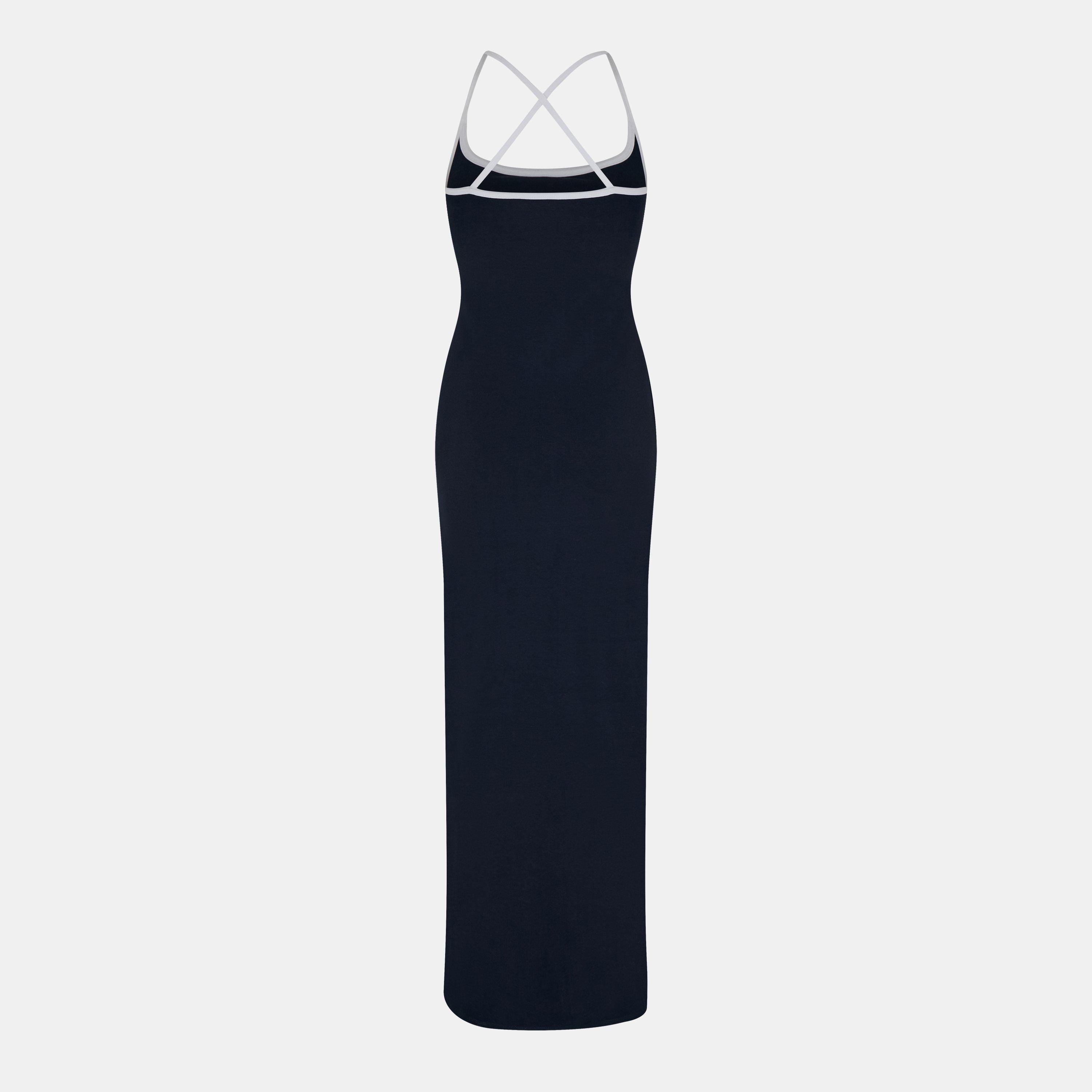 Navy/White - Jack Wills - JW Chain Stitch Maxi Dress - 2