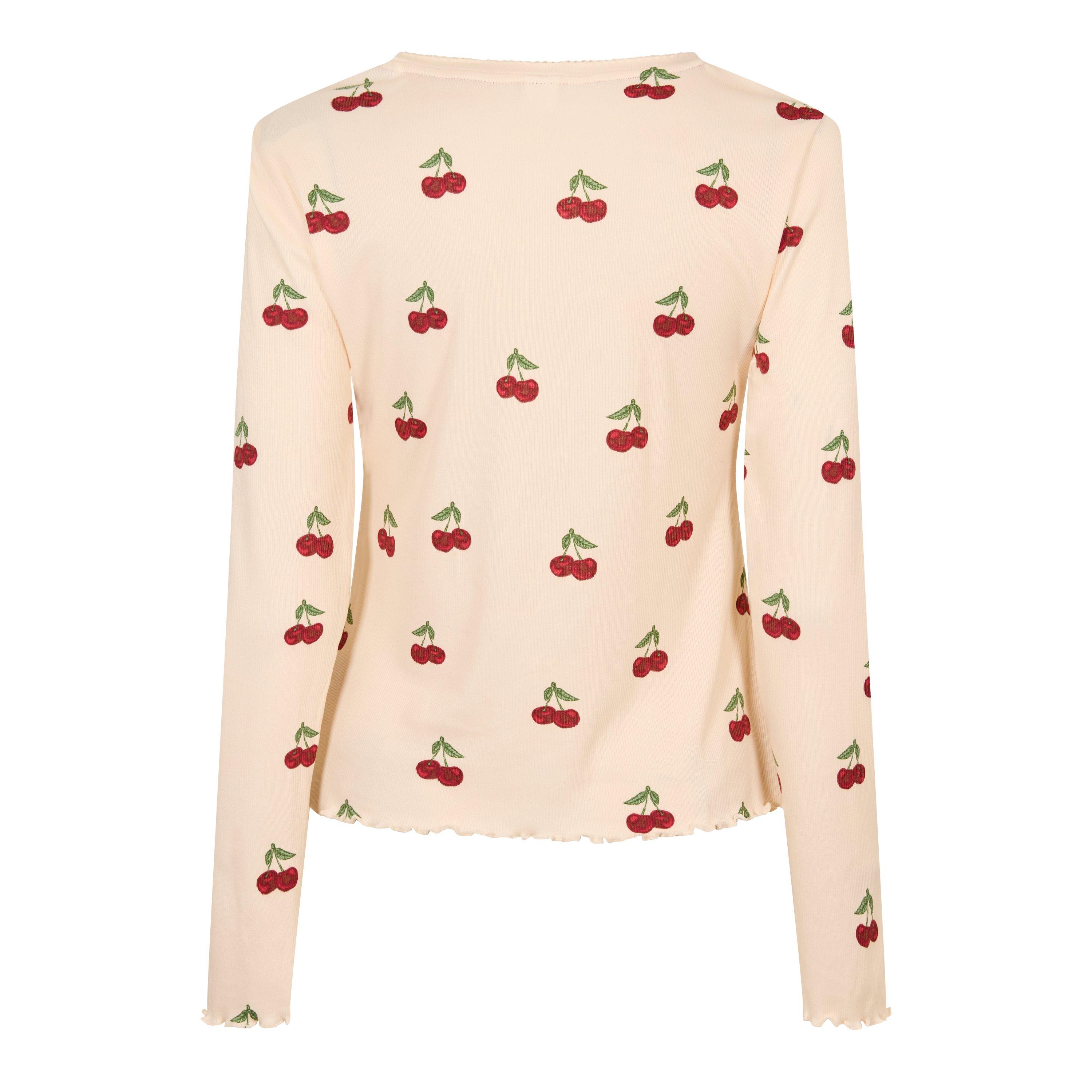 Cherry Stripes - Chelsea Peers - Women's Ribbed Long Sleeve Pyjama Set - 6