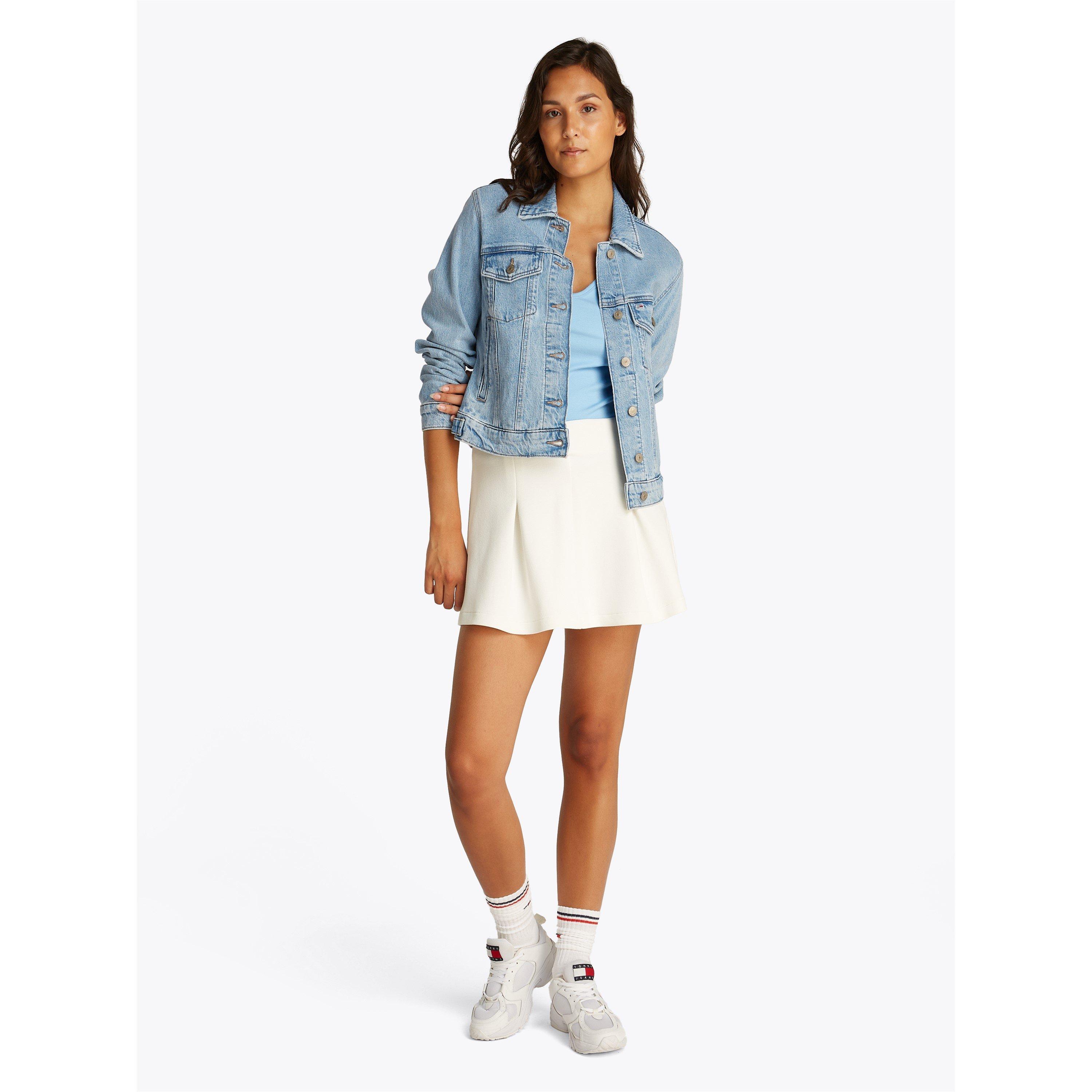 Denim Medium - Tommy Jeans - Women's Classic Trucker Structured Fit Denim Jacket - 5