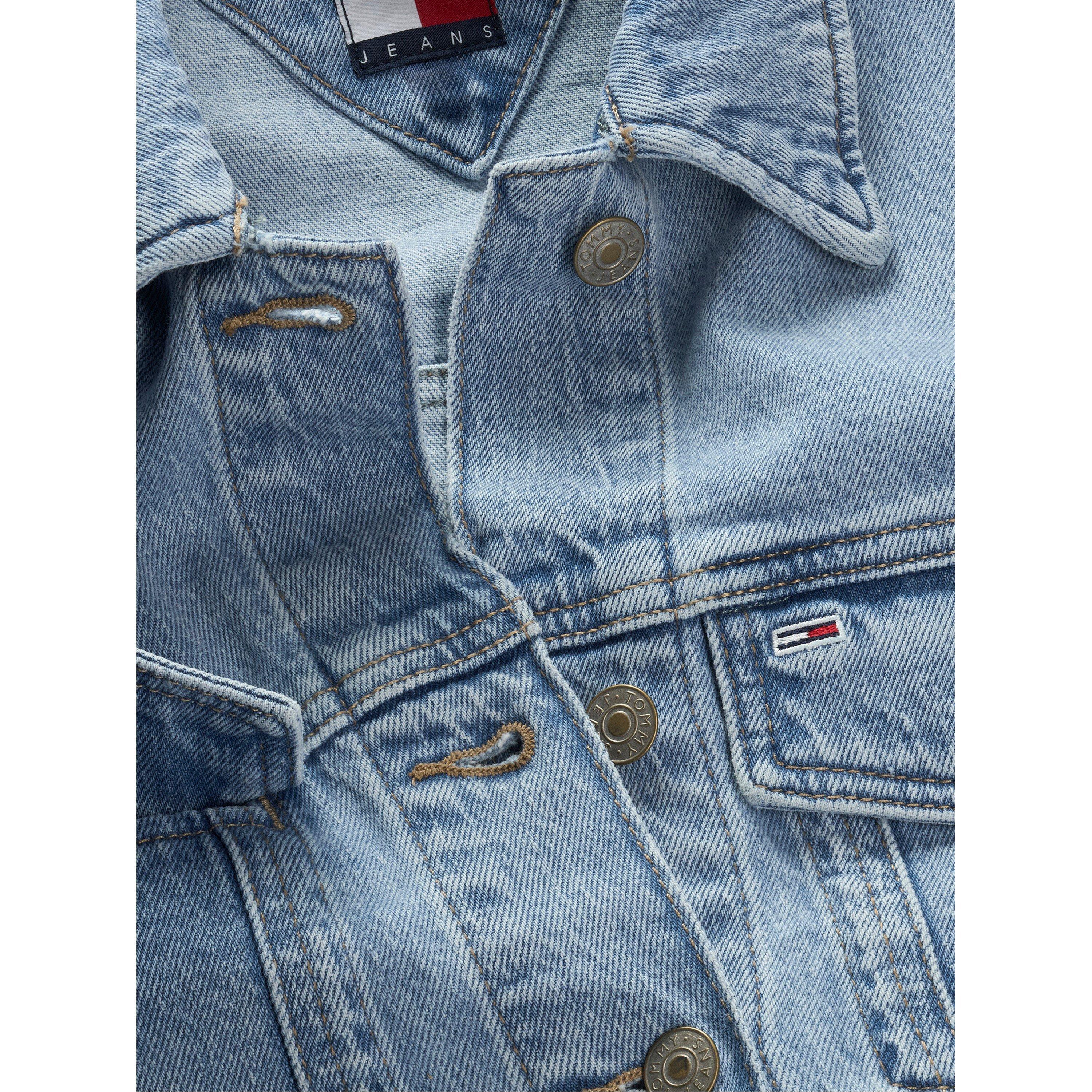 Denim Medium - Tommy Jeans - Women's Classic Trucker Structured Fit Denim Jacket - 7