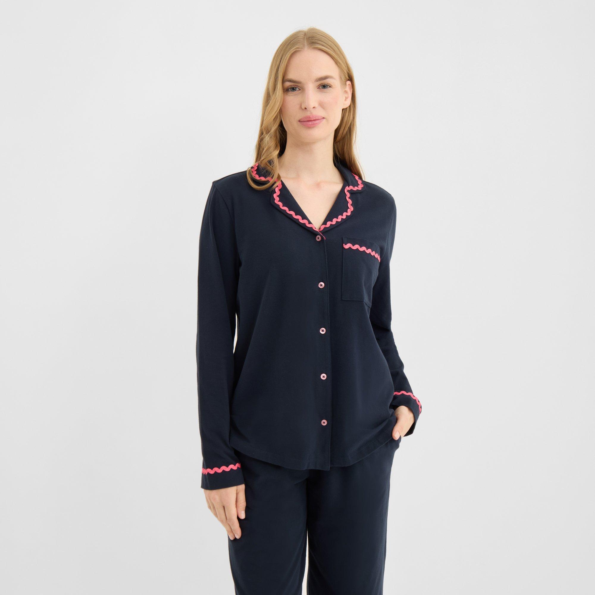 G Morning Navy - Chelsea Peers - ChelsP Wavy Trim PJs Ld62 - 2