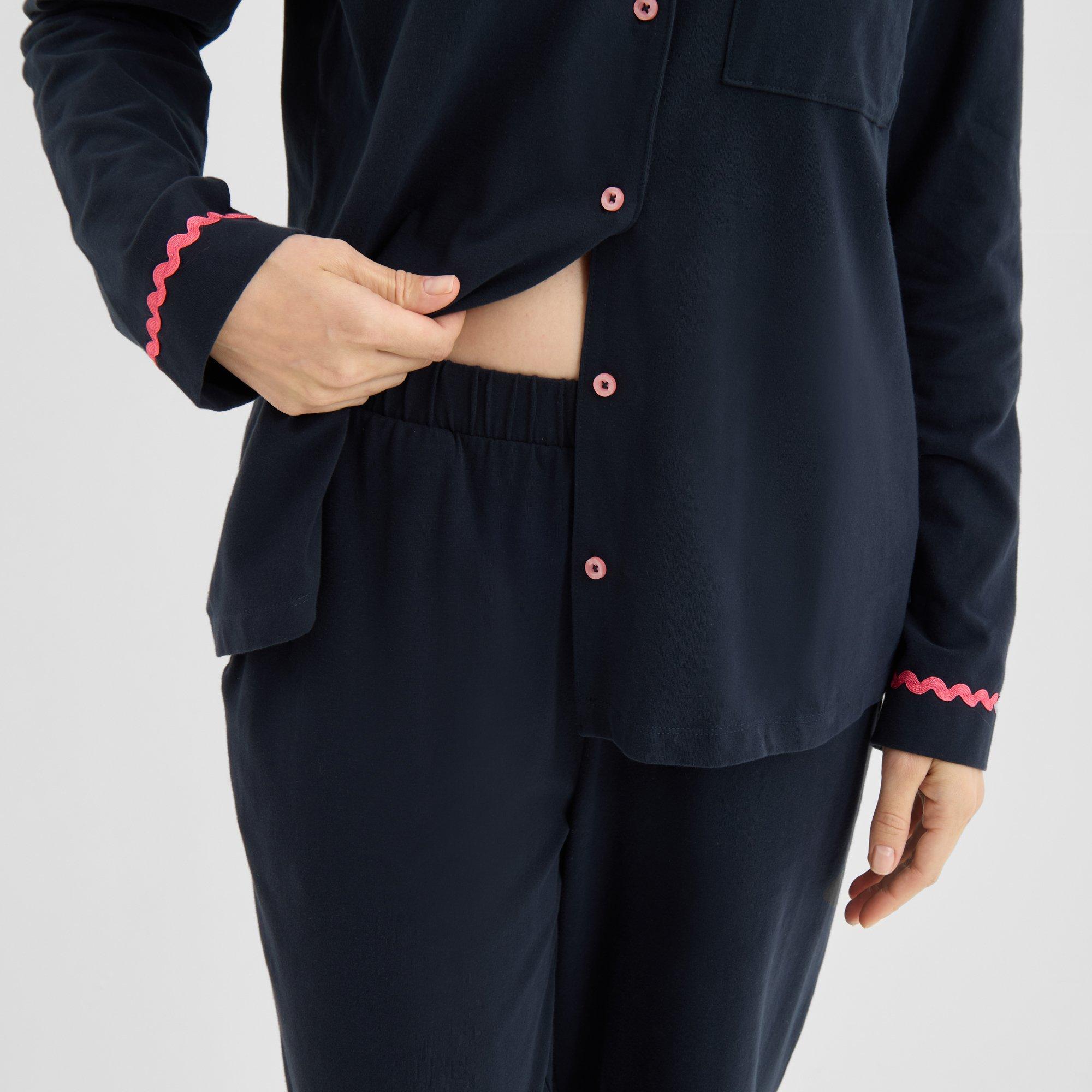 G Morning Navy - Chelsea Peers - ChelsP Wavy Trim PJs Ld62 - 4