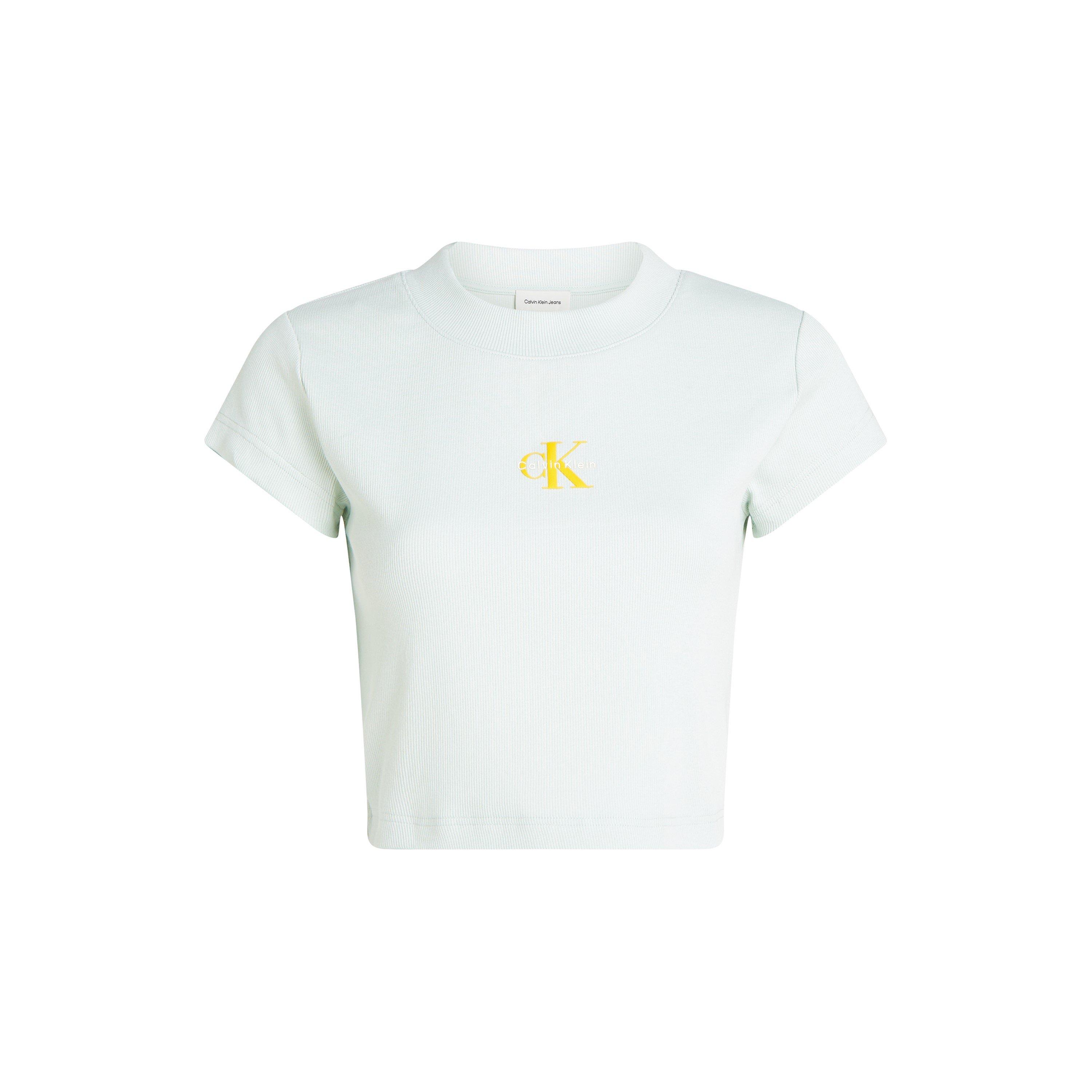Sprout Green - Calvin Klein Jeans - Women's Monogram Baby Tee - 5