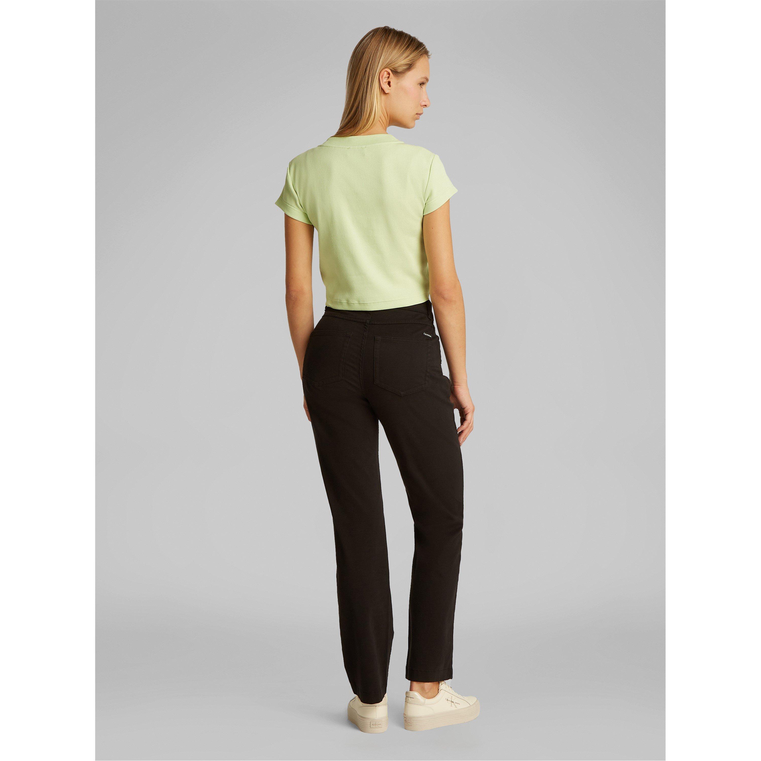Butterfly - Calvin Klein Jeans - Women's Monogram Fitted Cropped Baby Tee - 4