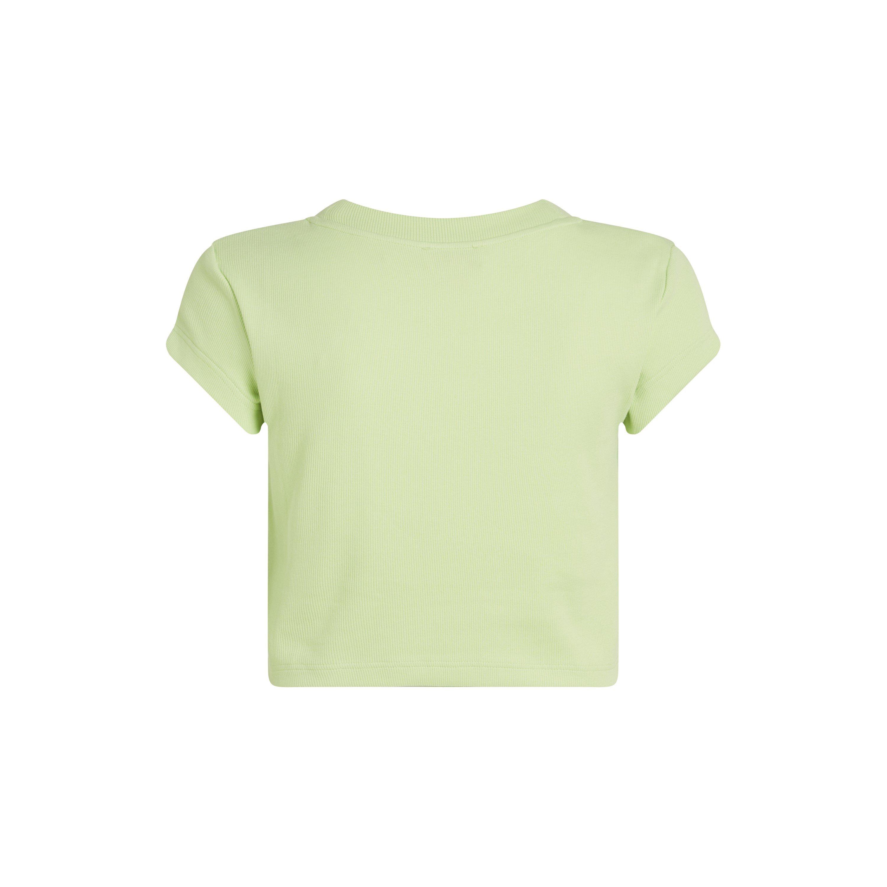Butterfly - Calvin Klein Jeans - Women's Monogram Fitted Cropped Baby Tee - 6