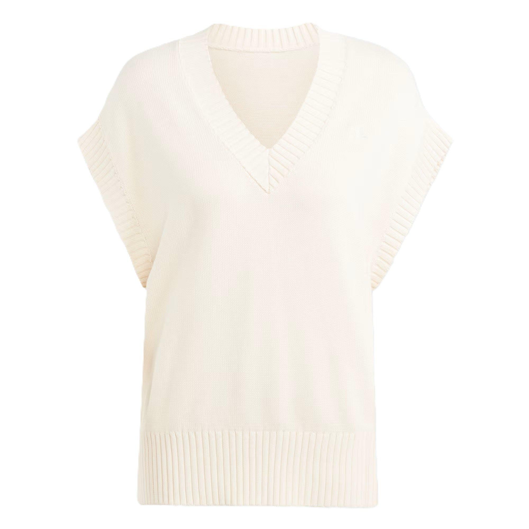 White - adidas Originals - Knitted Sweater Vest - 3