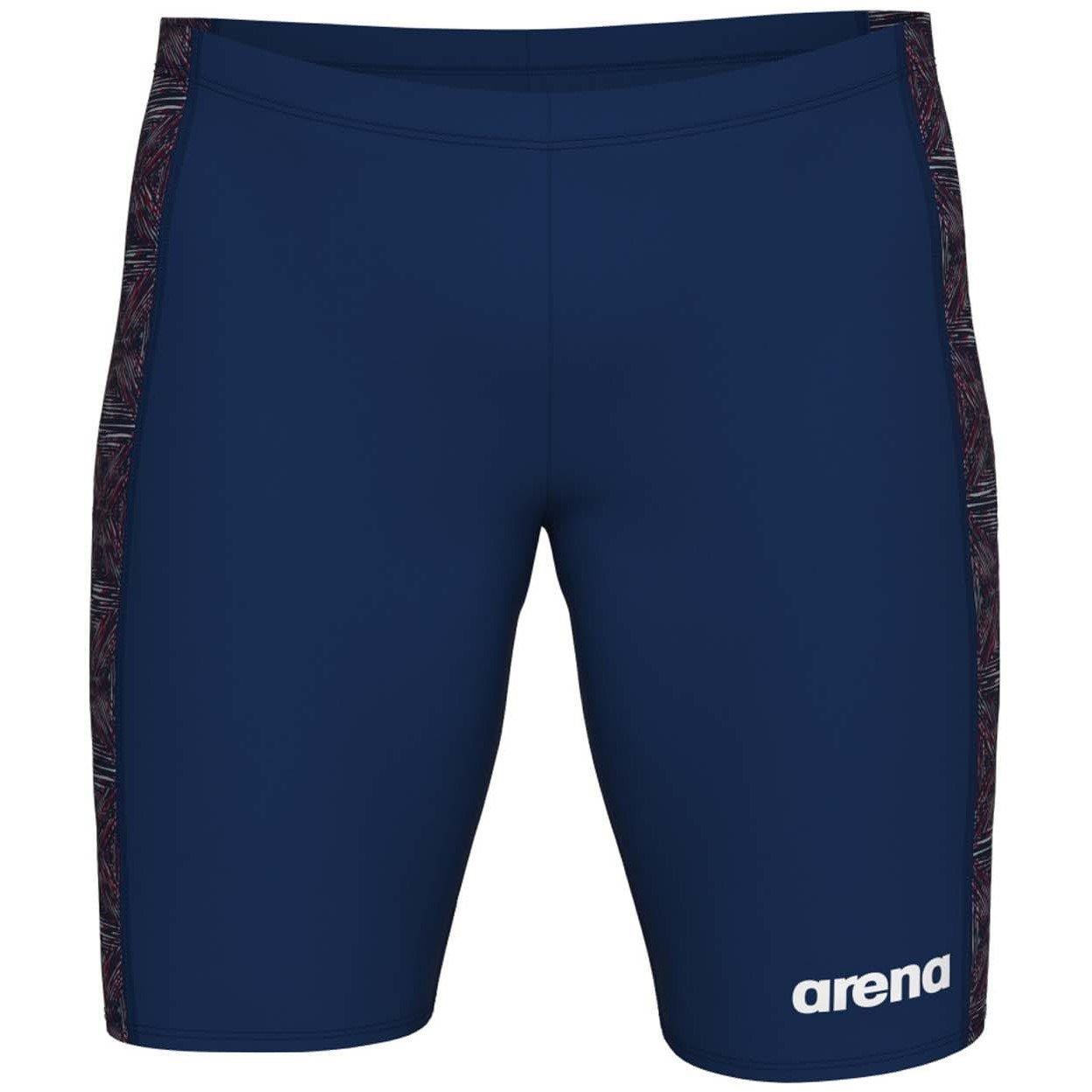 Navy Red - Arena - Abstract Tiles Jammer Swim Shorts - 3