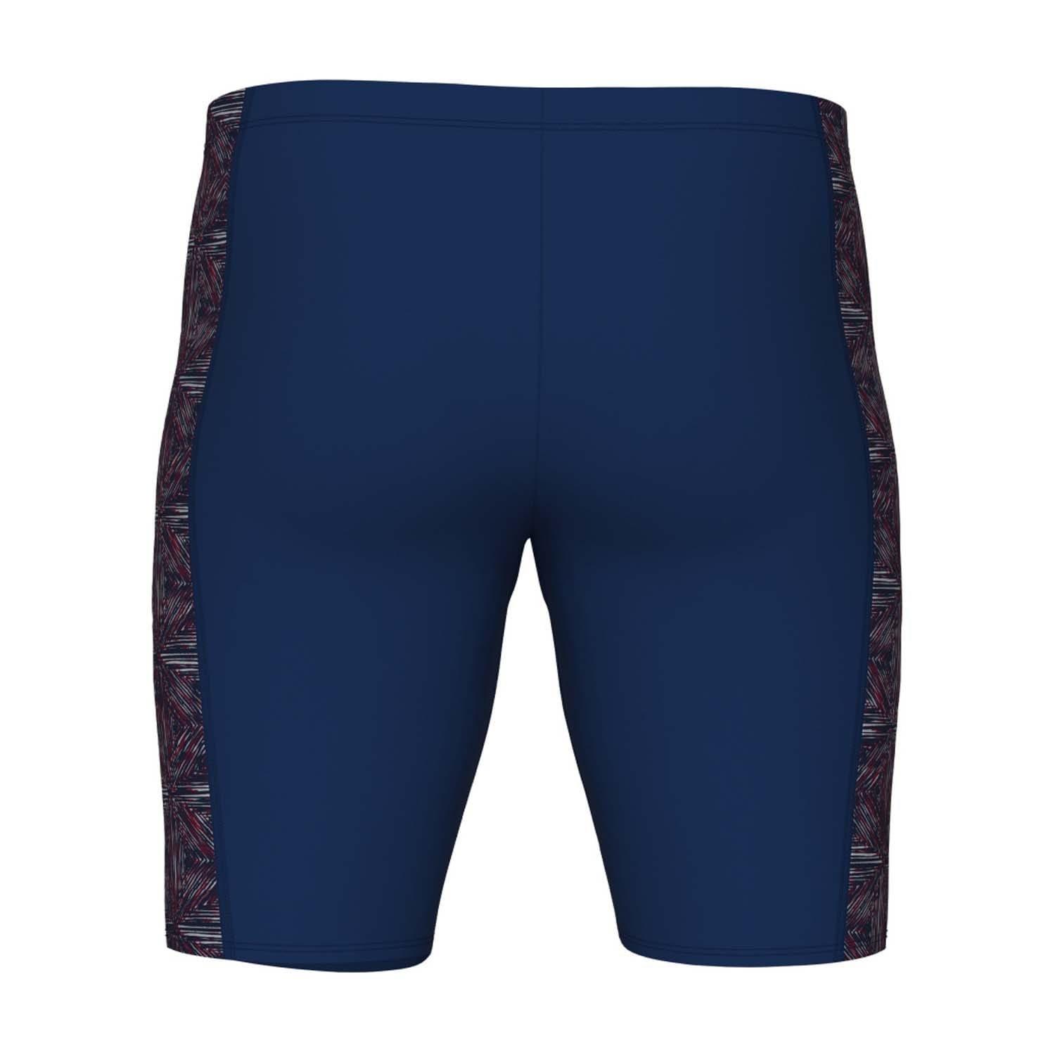 Navy Red - Arena - Abstract Tiles Jammer Swim Shorts - 4
