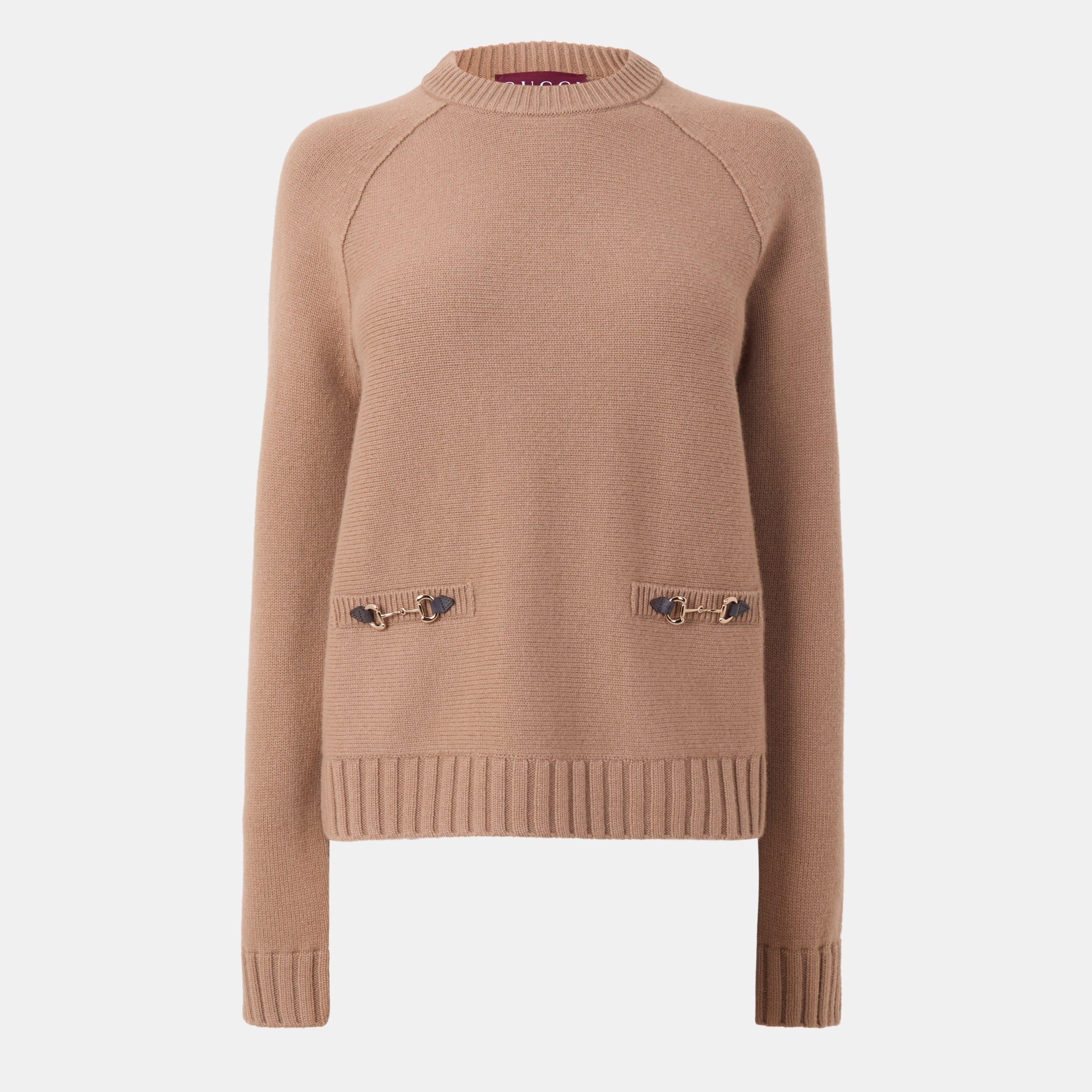 Cammello - Gucci - Women's Crew Neck Jumper - 1