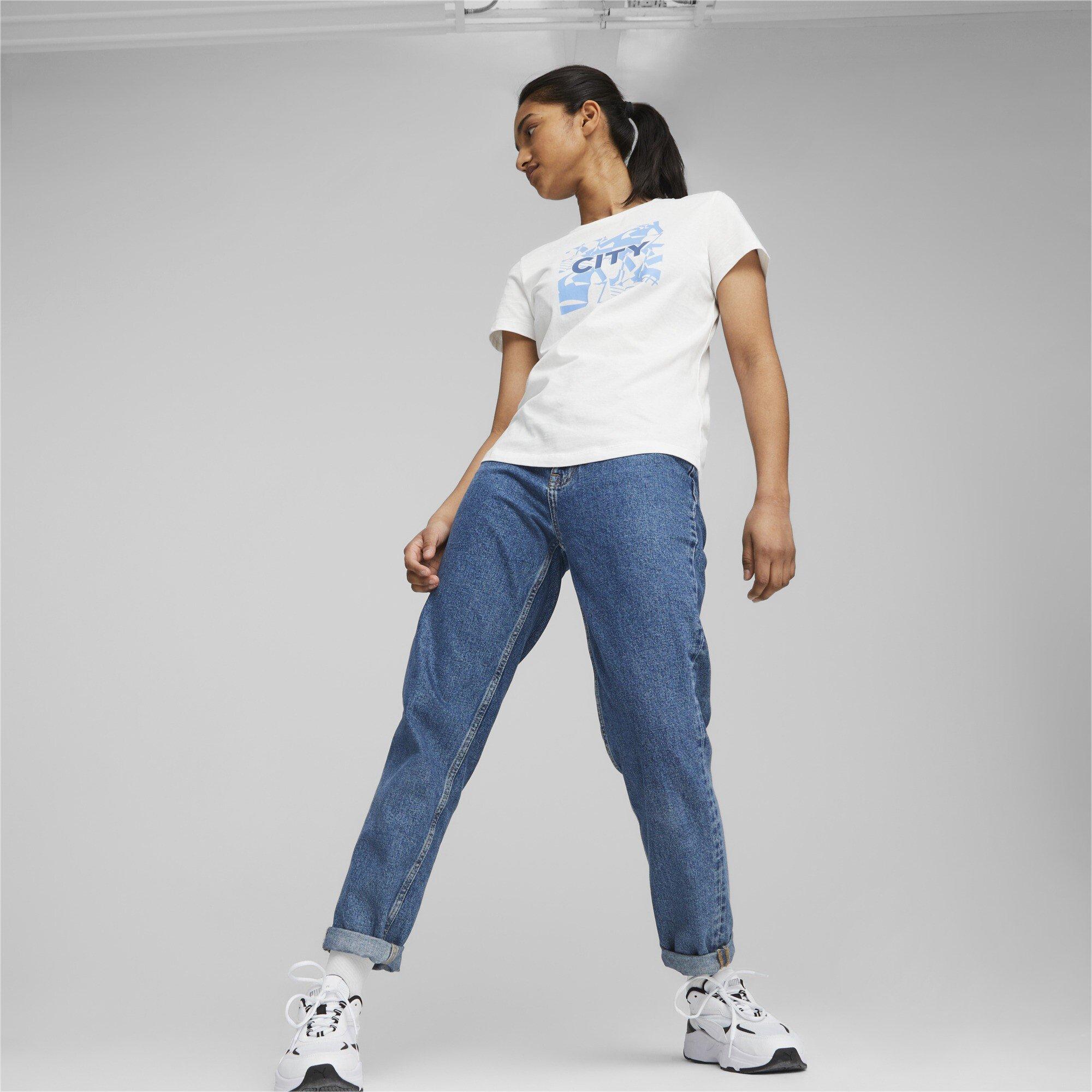 Puma Bianca - Puma - Mcfc Ftblcore Graphic Tee W T-Shirt Womens - 5