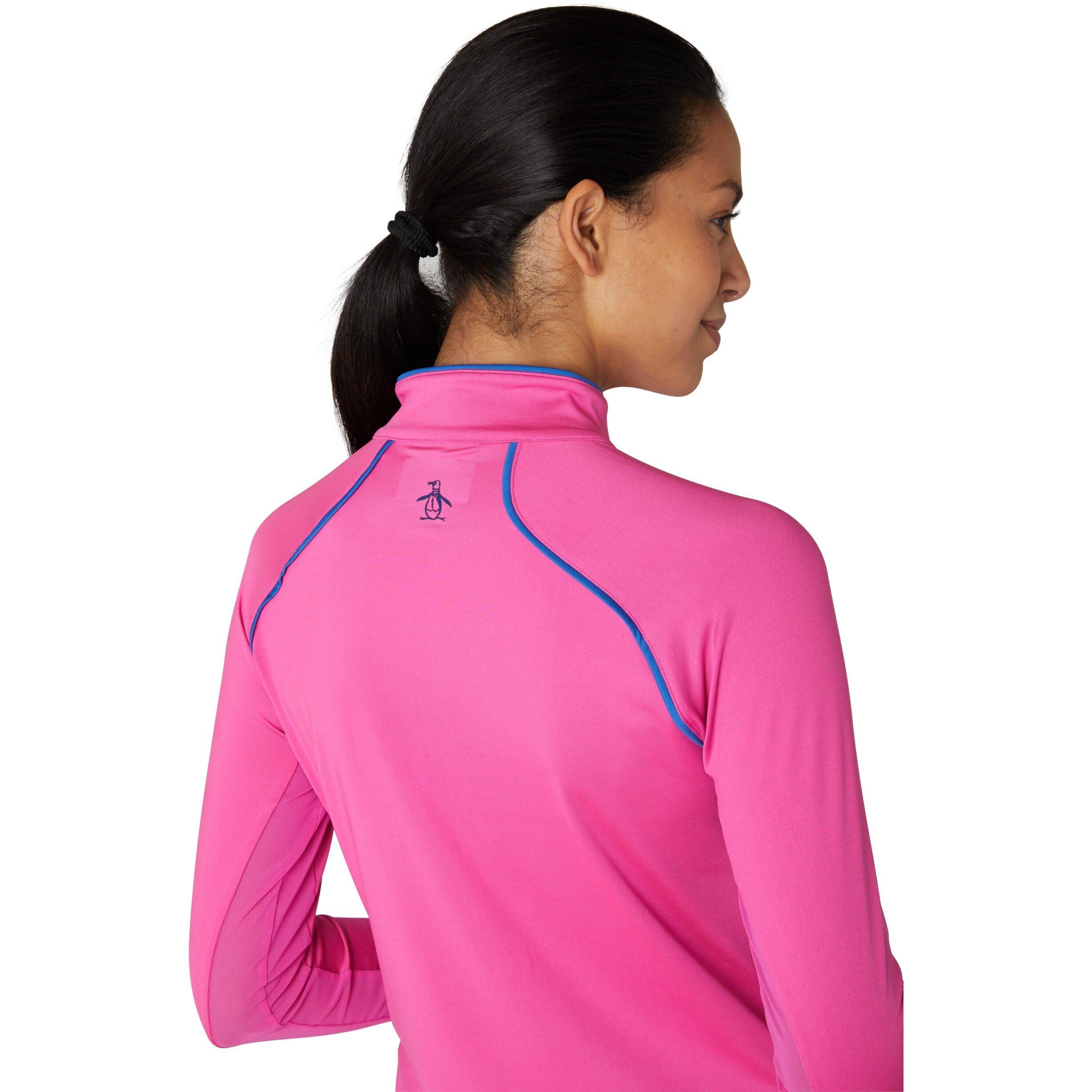Cheeky Pink - Original Penguin - Women's Long Sleeve Quarter Zip Fleece - 4