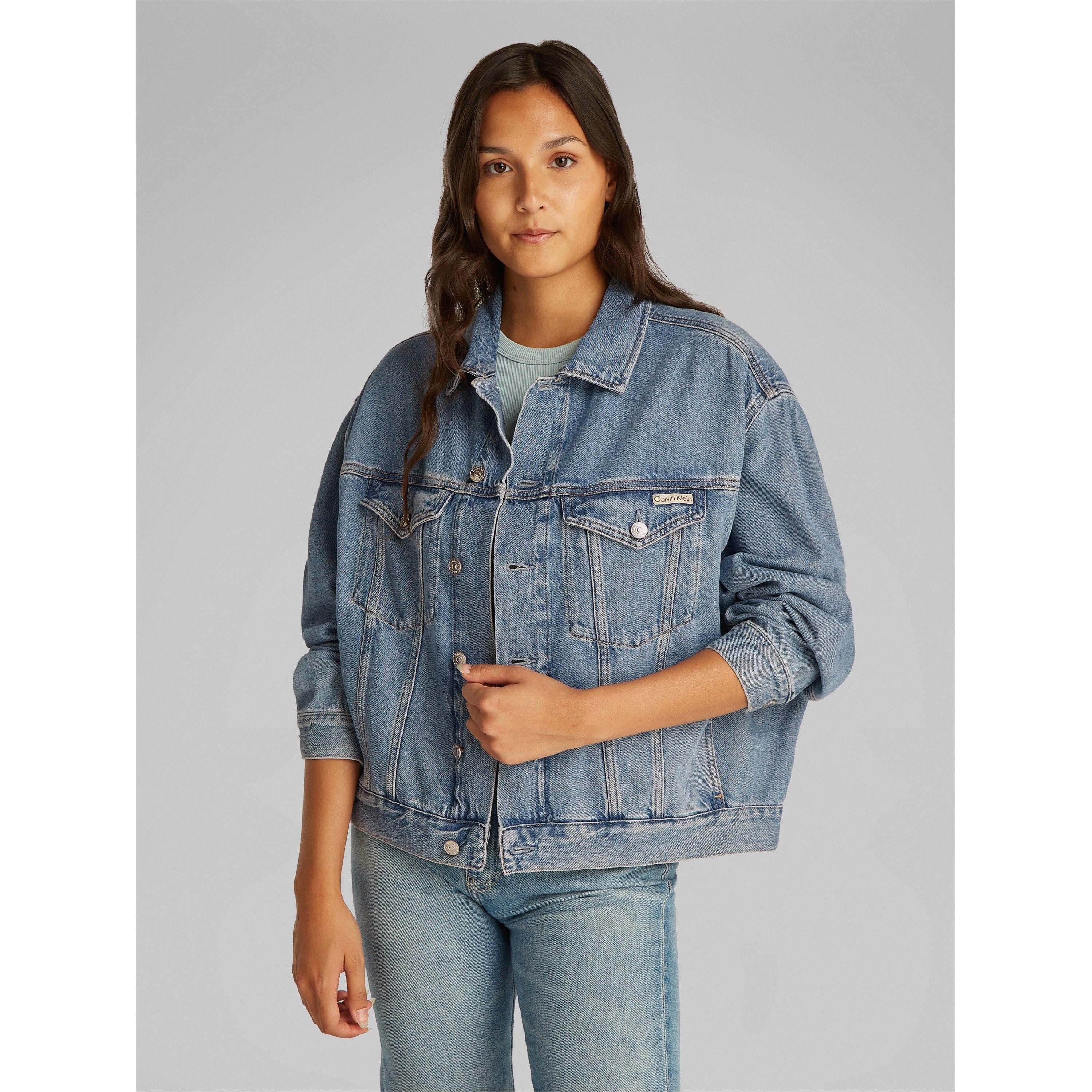 Denim claro - Calvin Klein Jeans - Women's Boxy Denim Jacket - 2