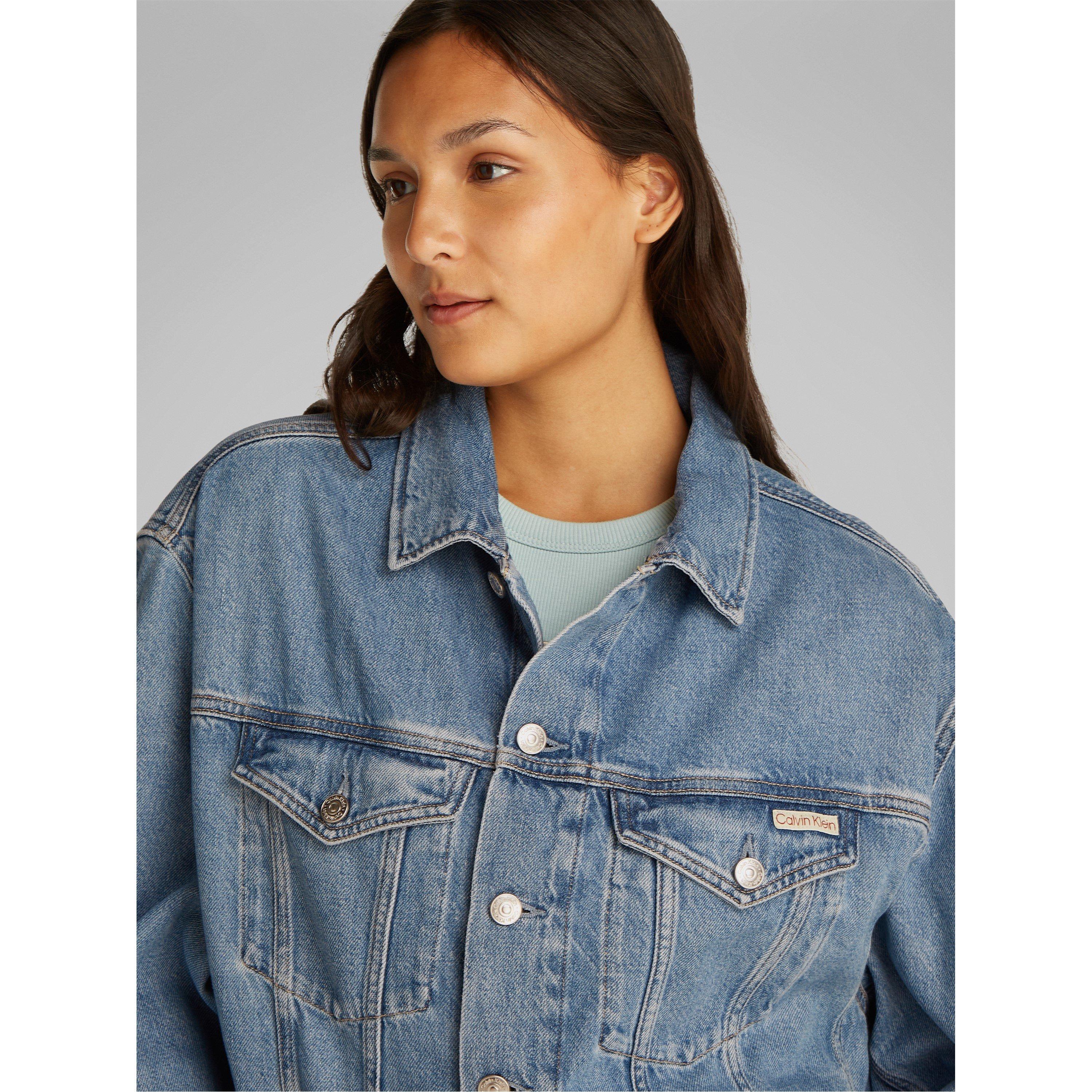 Denim claro - Calvin Klein Jeans - Women's Boxy Denim Jacket - 5