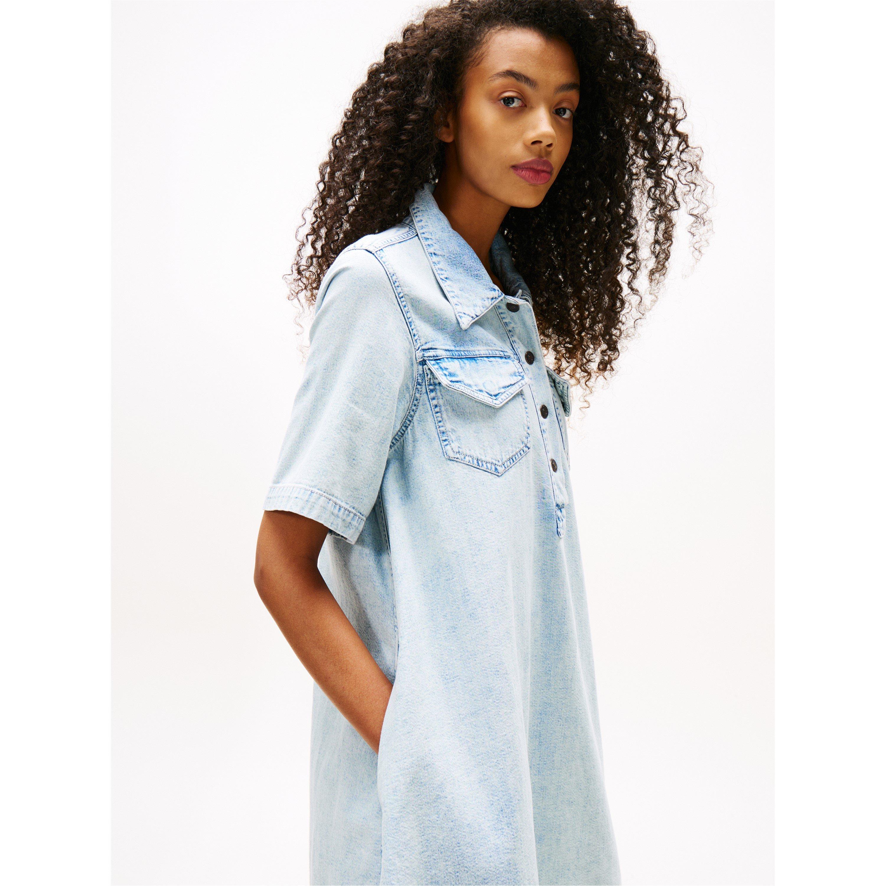 Denim Light - Tommy Jeans - Women's TJ Denim A-Line Dress - 2