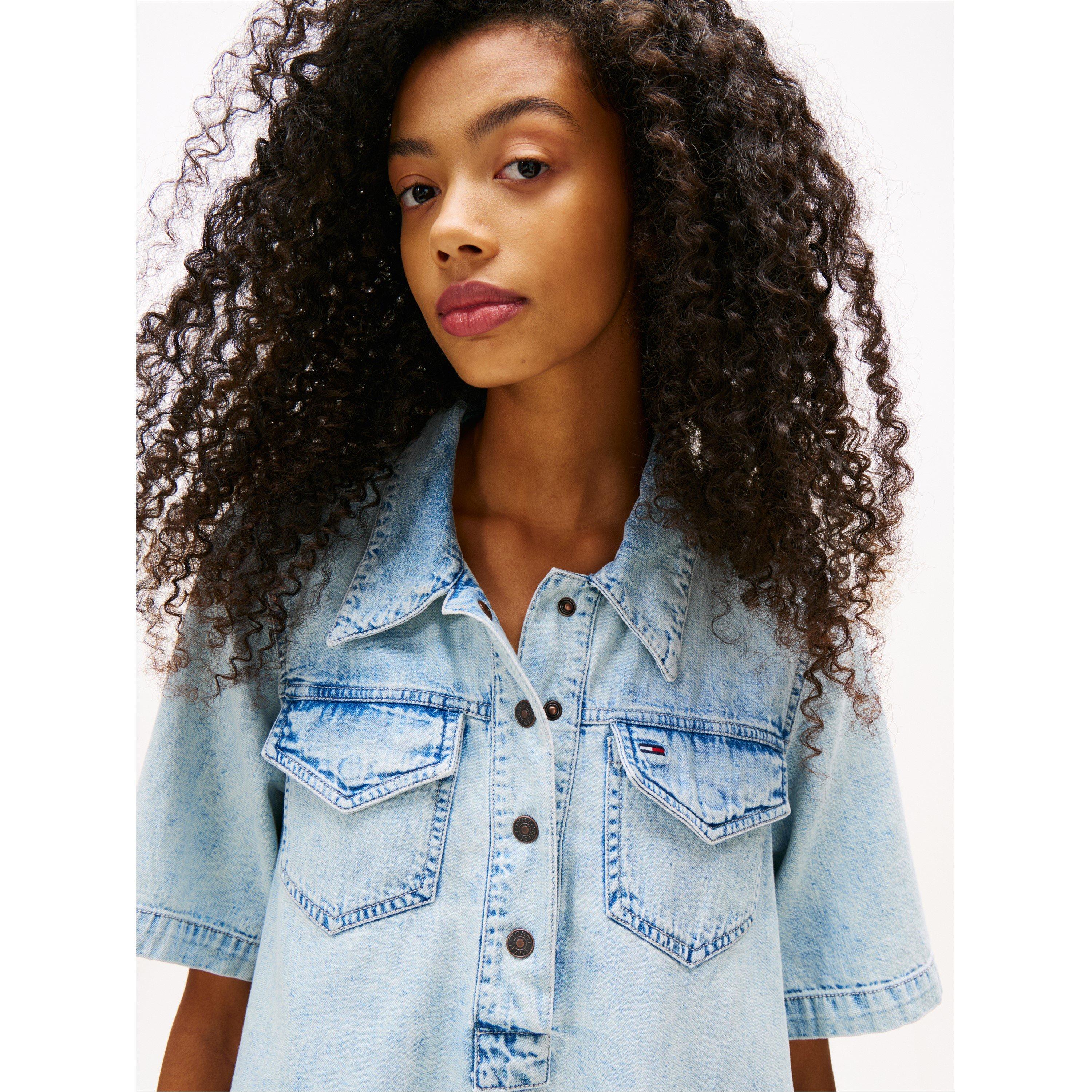 Denim Light - Tommy Jeans - Women's TJ Denim A-Line Dress - 4