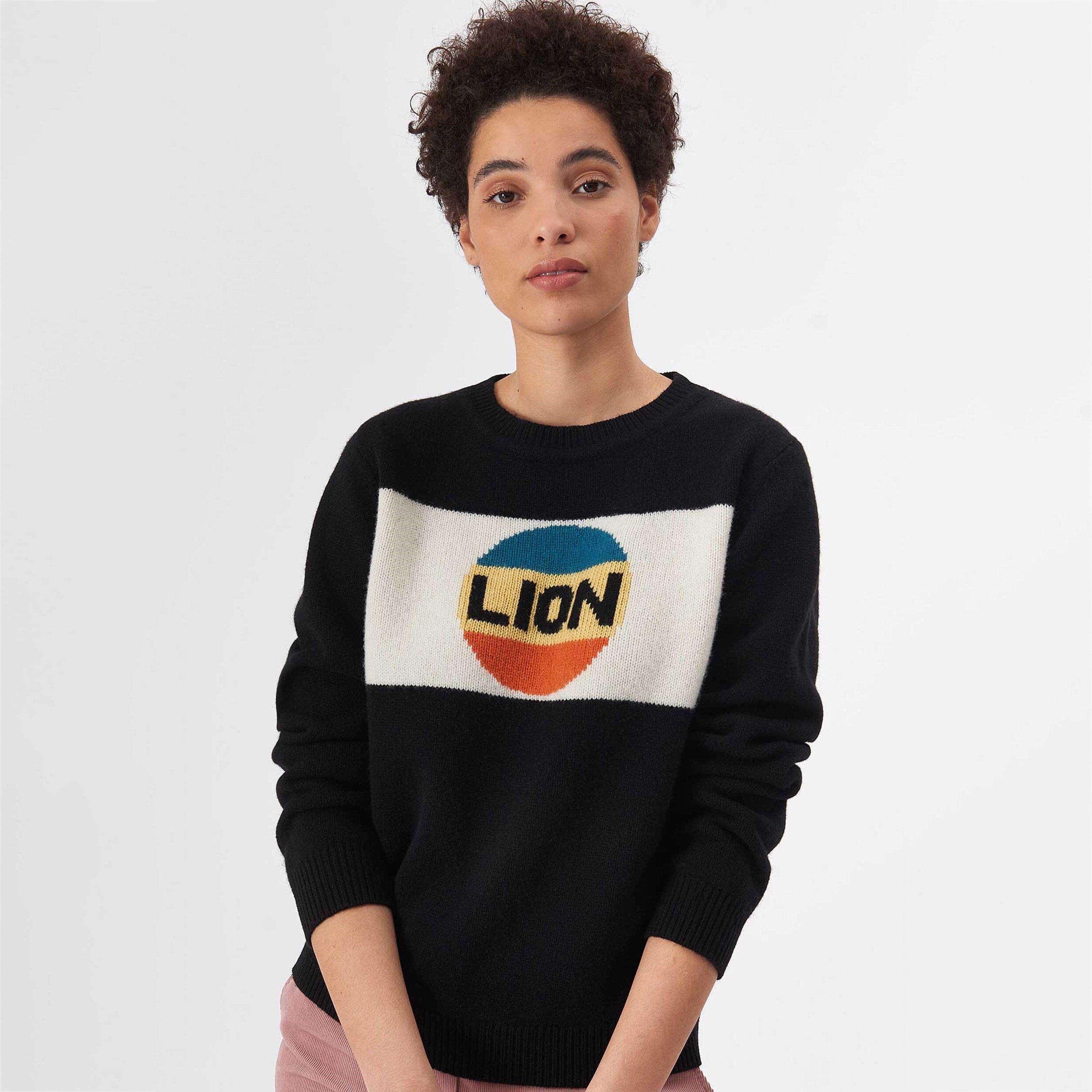 Black - Bella Freud - Big Lion Stripe Jumper - 3