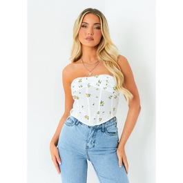 Missy Empire Over Floral Corset Top