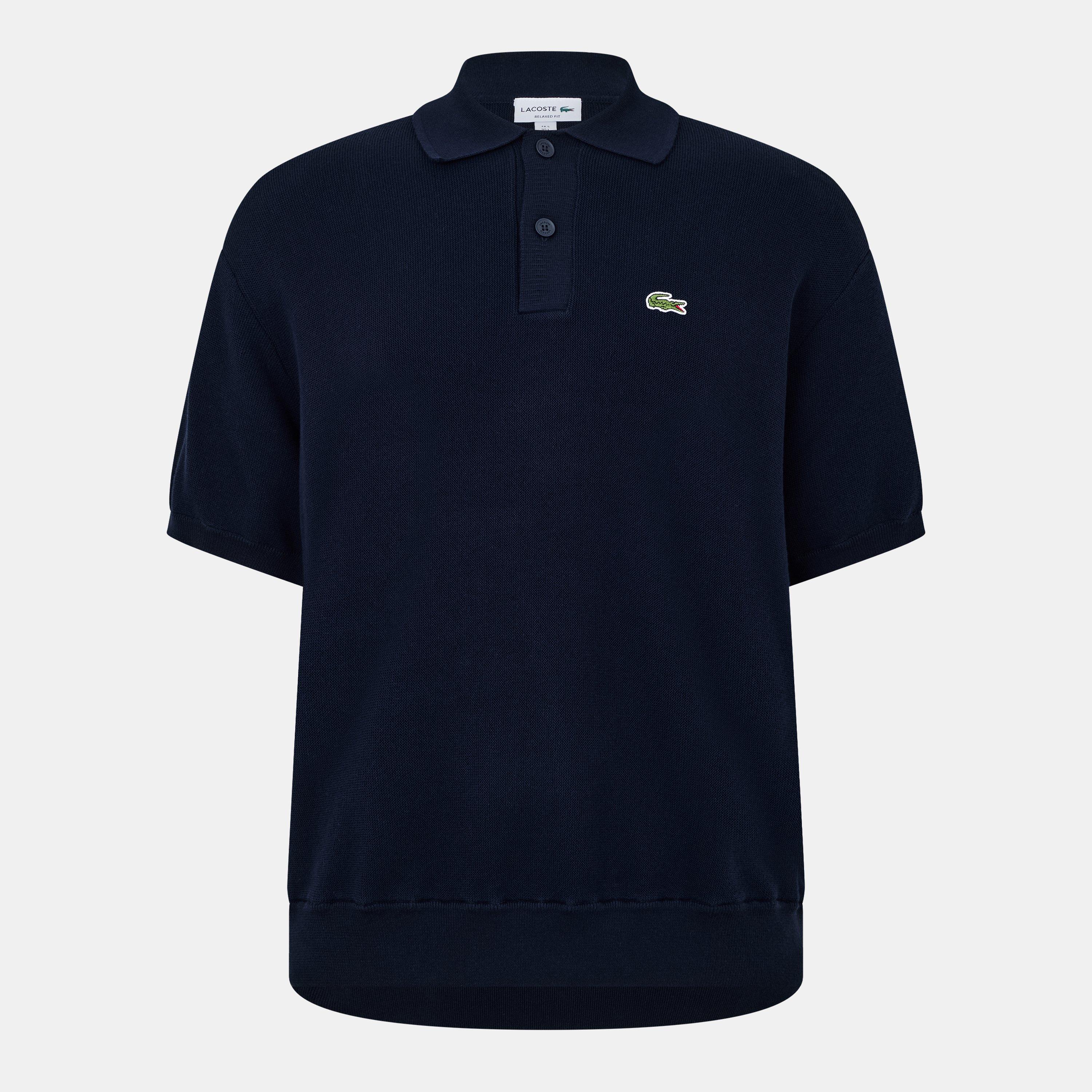 Lacoste Men's Striped Crew Neck Jumper - Navy Blu - L