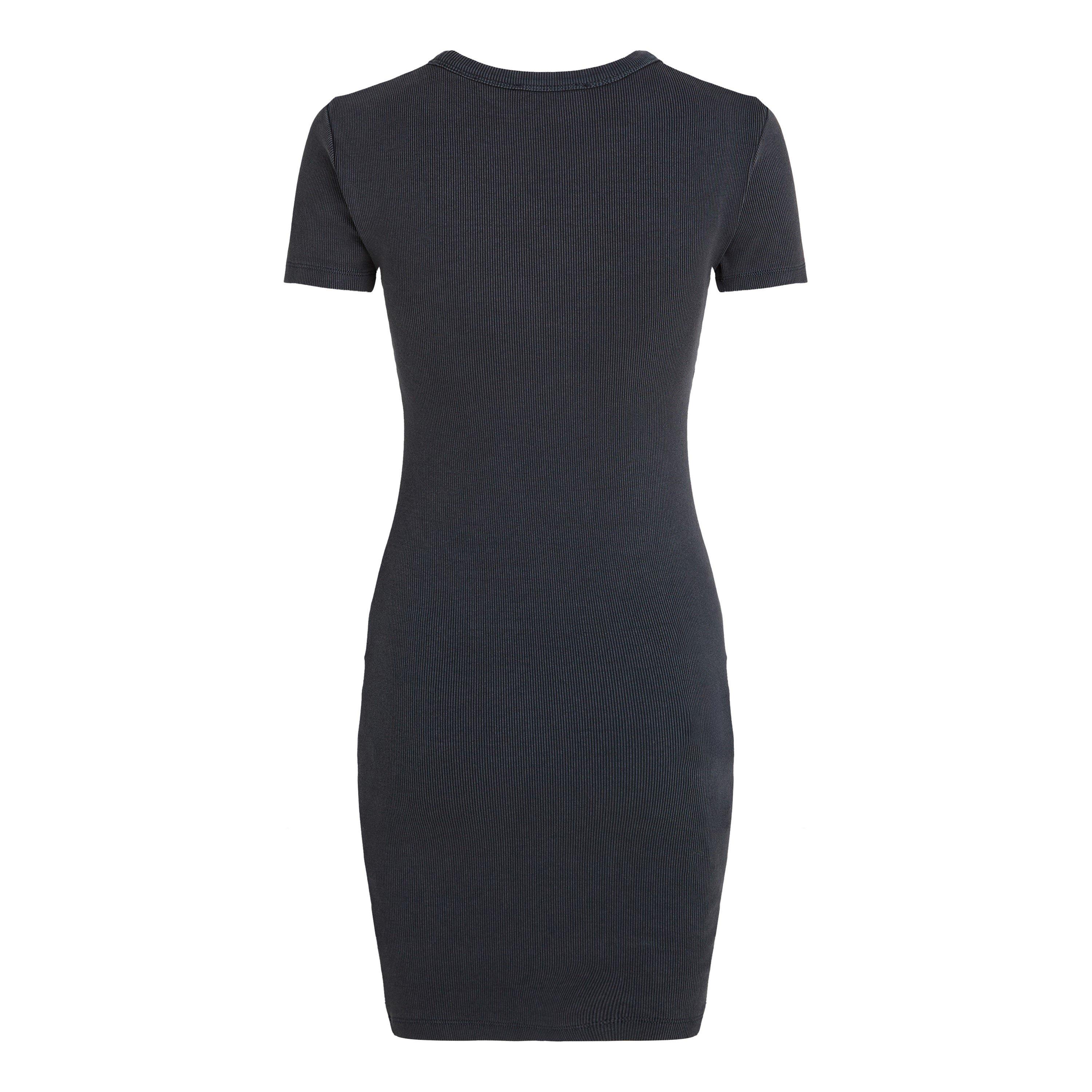 Washed Black - Calvin Klein Jeans - WASHED WOVEN LABEL RIB DRESS - 6